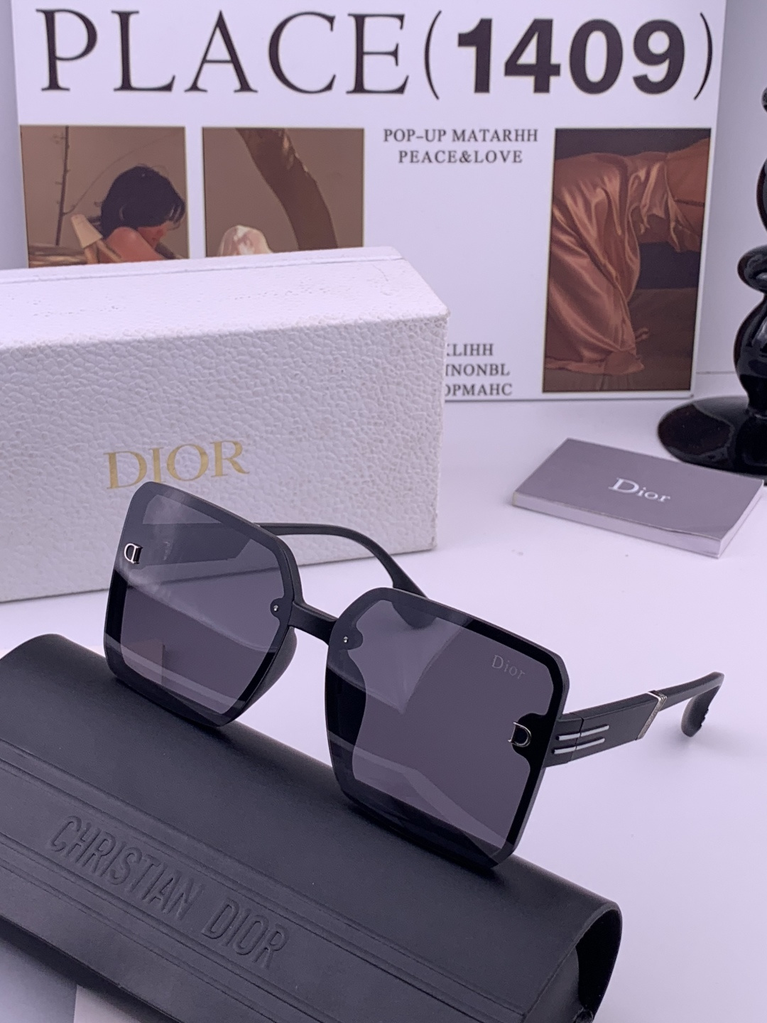🔺 【DIOR-迪奥】开春新款 潮流爆款 时尚方框偏光太阳镜 高品质 佩戴舒适 网红潮款墨镜 女士高清偏