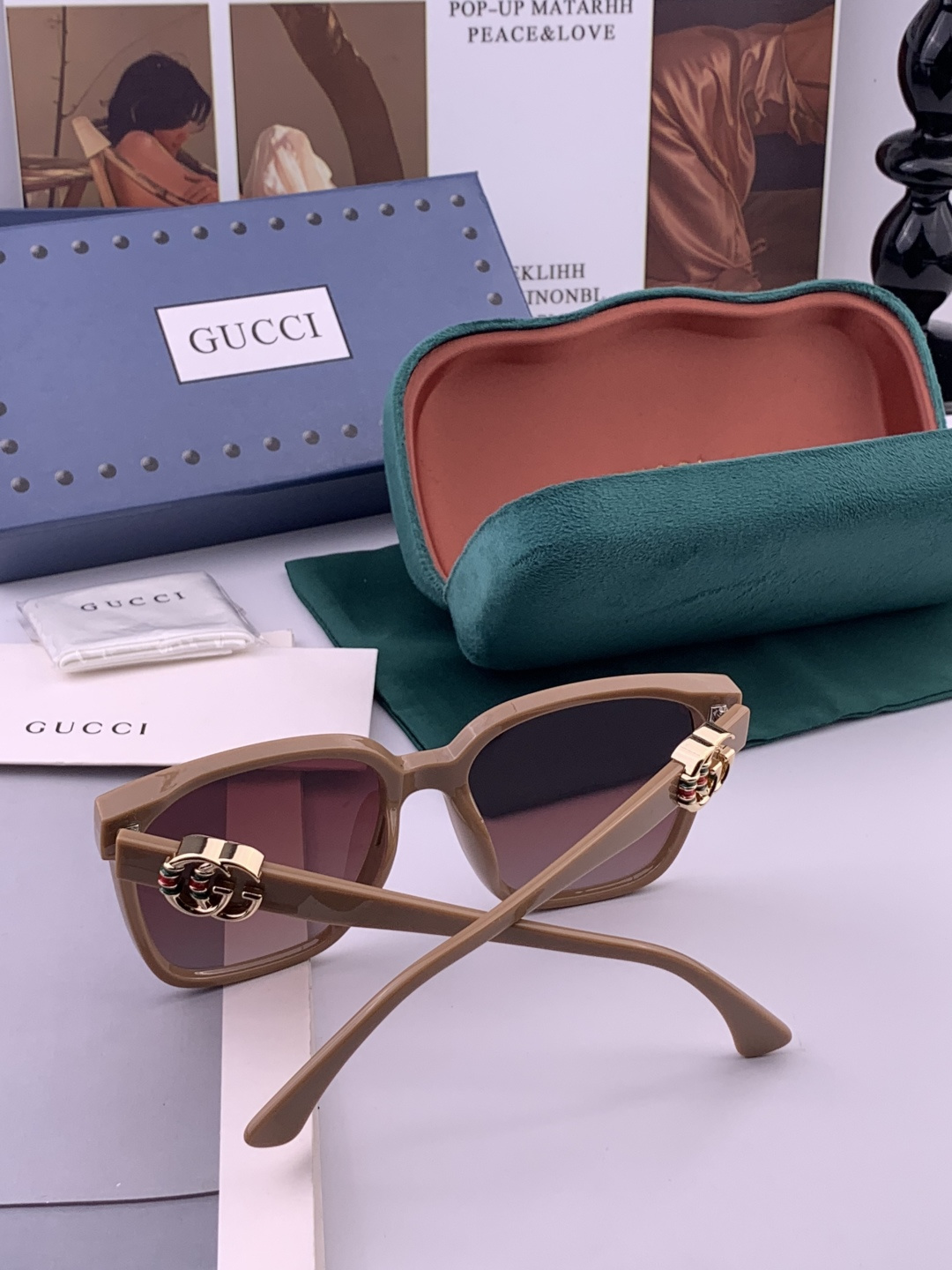 【TR偏光系列】Gucci 经典的方框设计，不挑脸型，无论搭配大衣还是连衣裙都非常显气质偏光镜片预防紫外