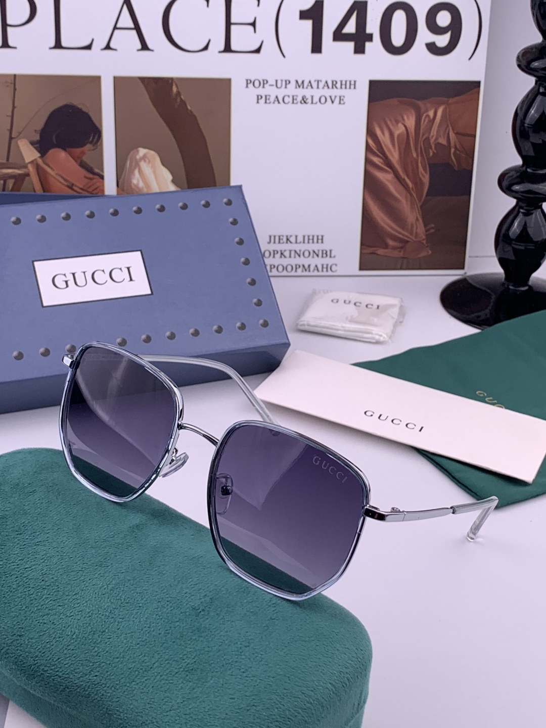 【偏光系列】Gucci 不挑脸型，无论搭配大衣还是连衣裙都非常显气质尼龙偏光镜片预防紫外线 型号：G12