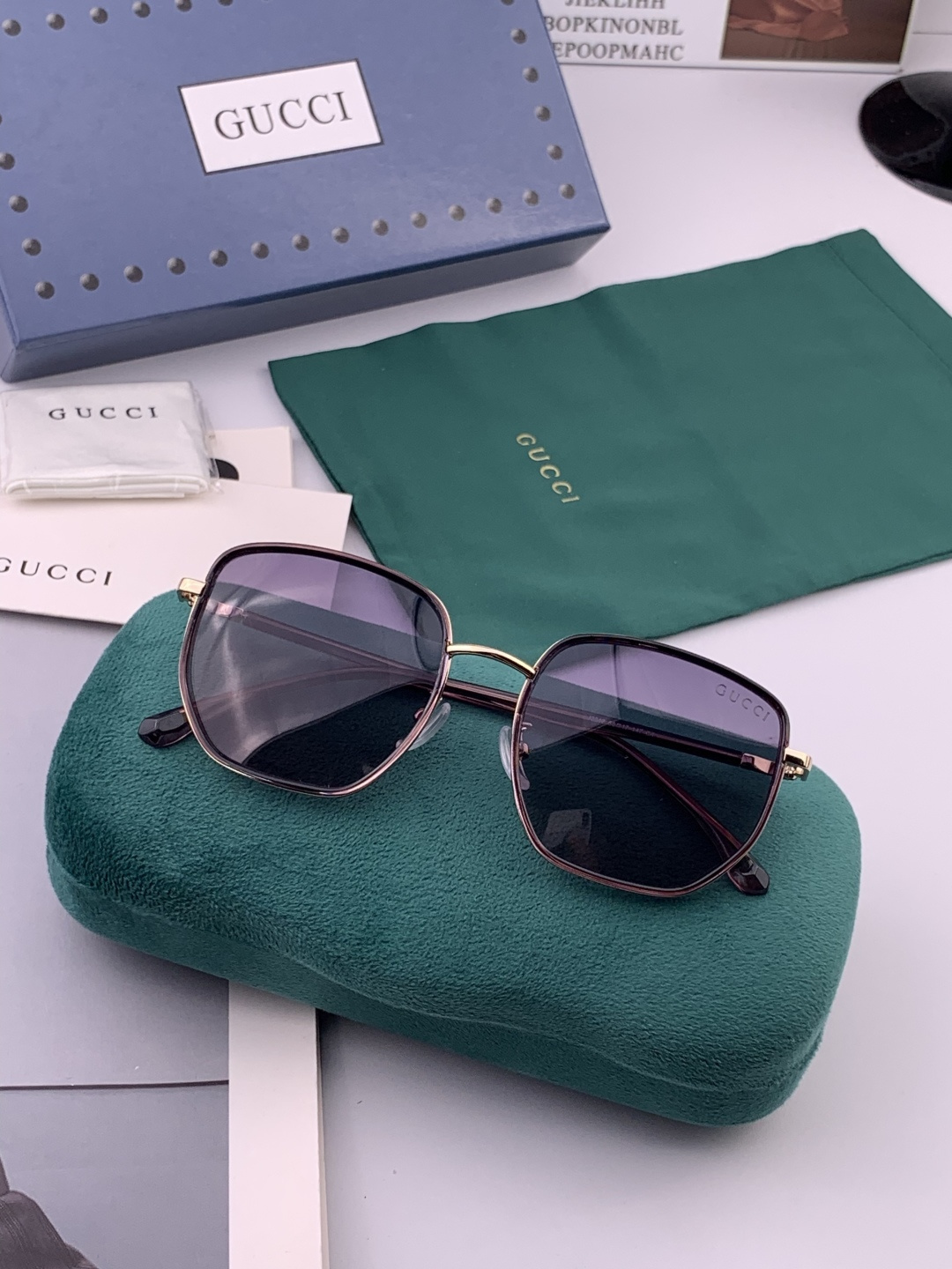 【偏光系列】Gucci 不挑脸型，无论搭配大衣还是连衣裙都非常显气质尼龙偏光镜片预防紫外线 型号：G22