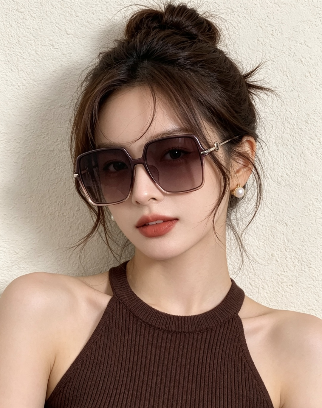 【偏光系列】Gucci 经典的方框设计，不挑脸型，无论搭配大衣还是连衣裙都非常显气质尼龙偏光镜片预防紫外