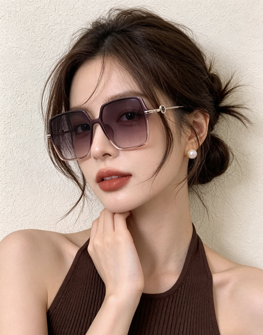 【偏光系列】Gucci 经典的方框设计，不挑脸型，无论搭配大衣还是连衣裙都非常显气质尼龙偏光镜片预防紫外