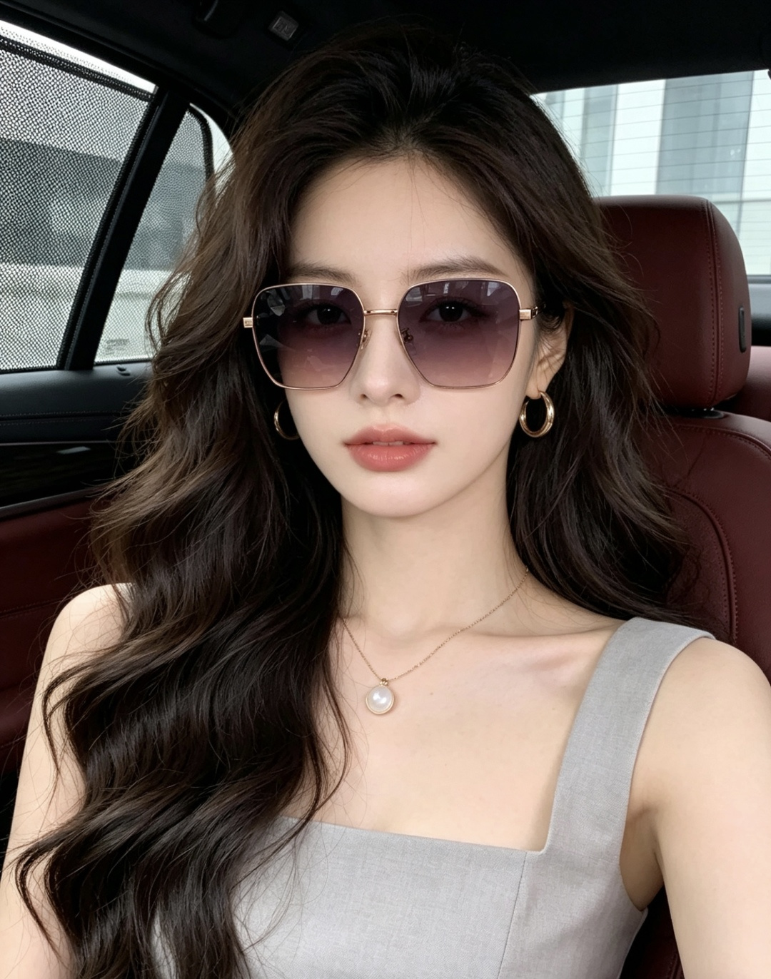 【偏光系列】Gucci 经典的方框设计，不挑脸型，无论搭配大衣还是连衣裙都非常显气质尼龙偏光镜片预防紫外