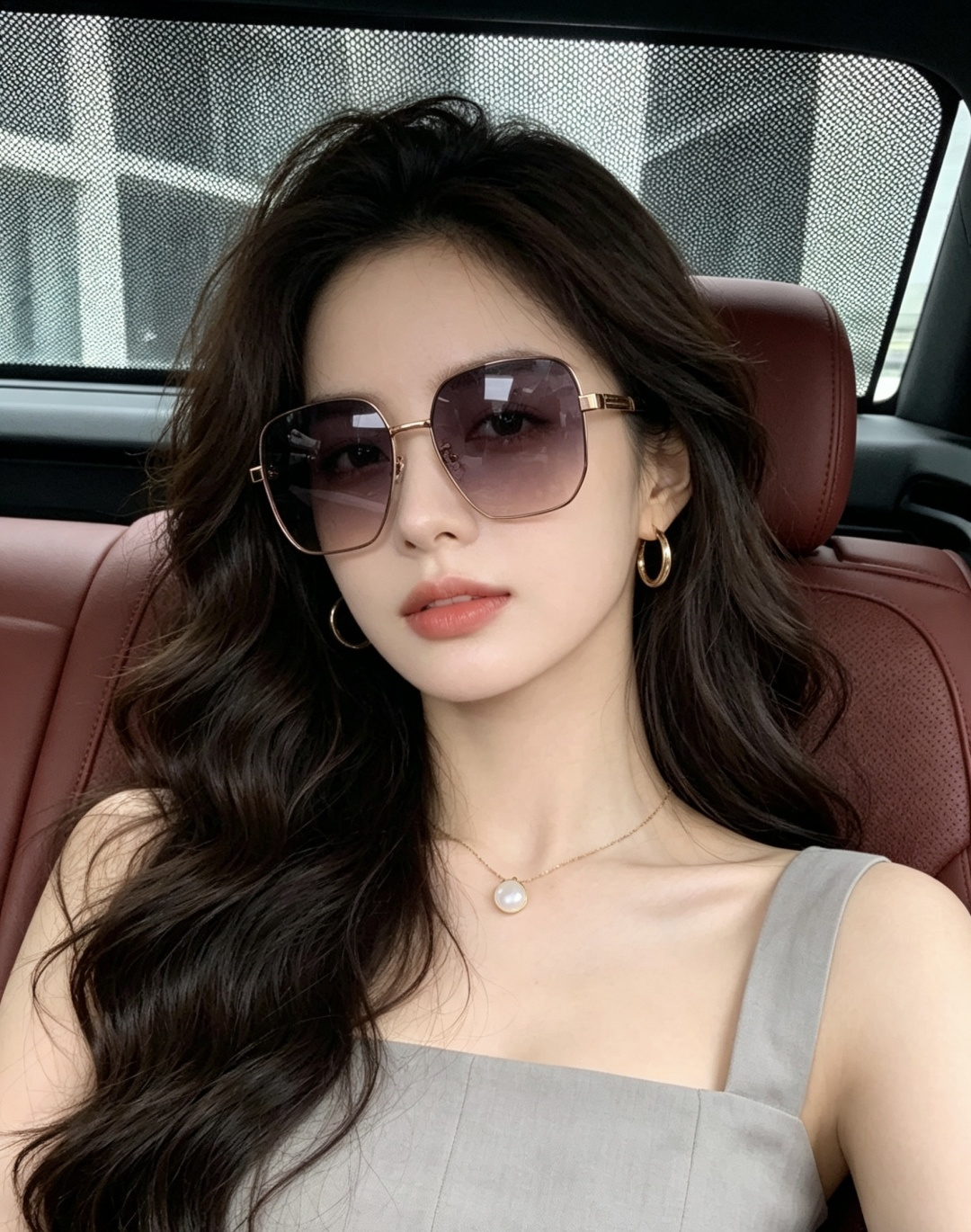 【偏光系列】Gucci 经典的方框设计，不挑脸型，无论搭配大衣还是连衣裙都非常显气质尼龙偏光镜片预防紫外