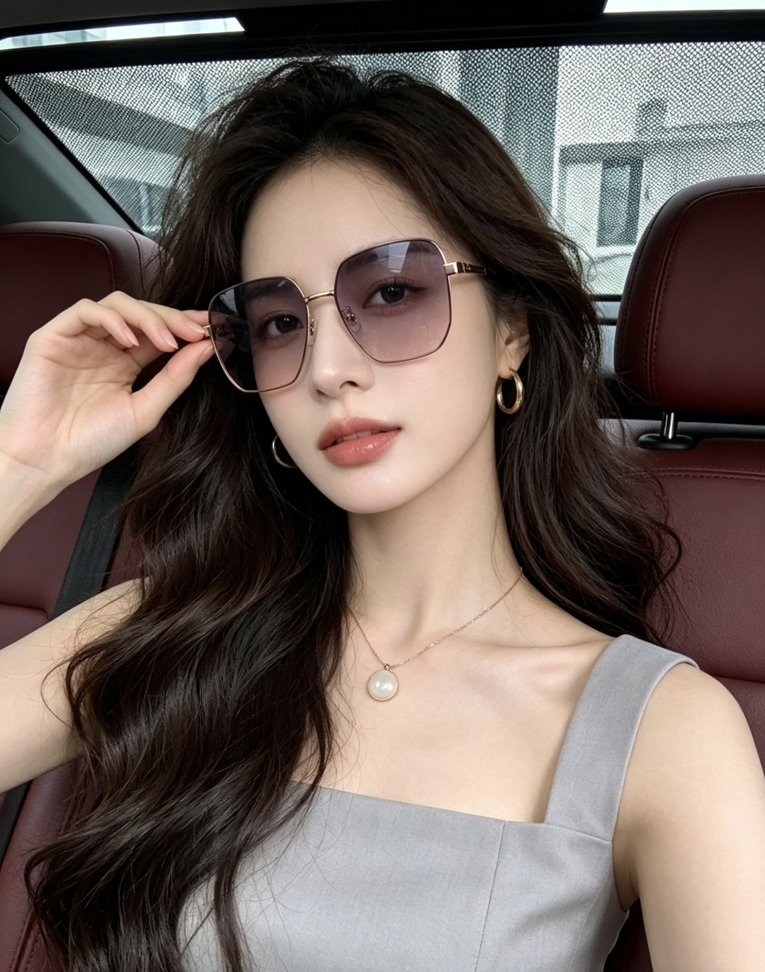【偏光系列】Gucci 经典的方框设计，不挑脸型，无论搭配大衣还是连衣裙都非常显气质尼龙偏光镜片预防紫外