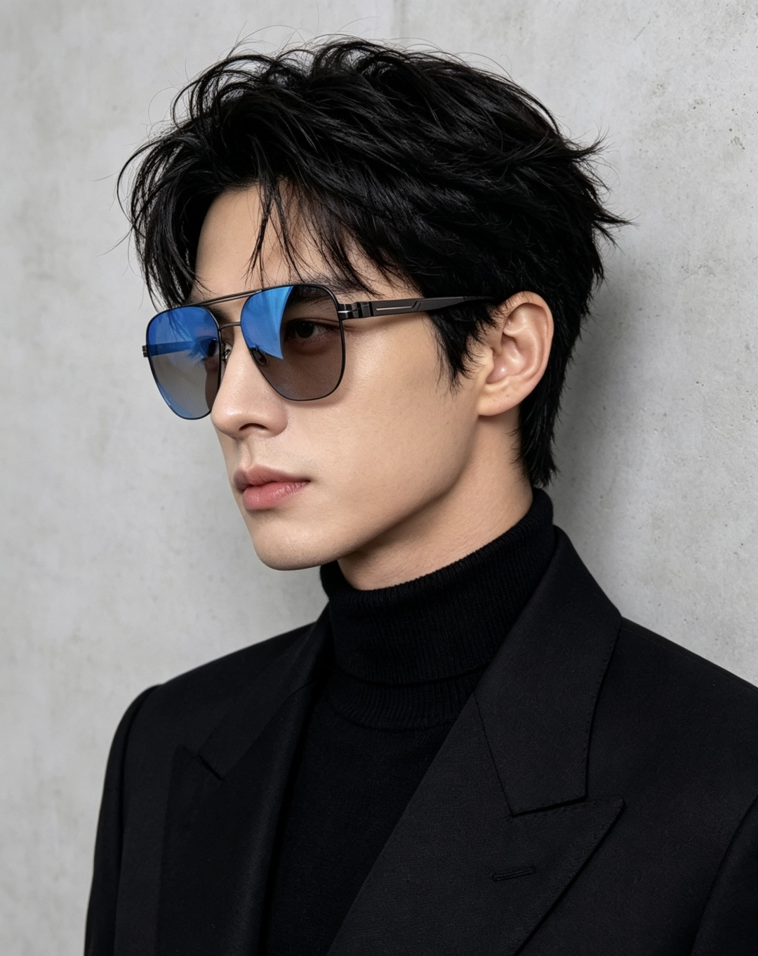 GUCCI 男款炫彩飞行员偏光太阳镜 ❤️材质：高清尼龙加厚卡槽高清偏光镜片 🌹无边框镜架💕颜👍型号：G