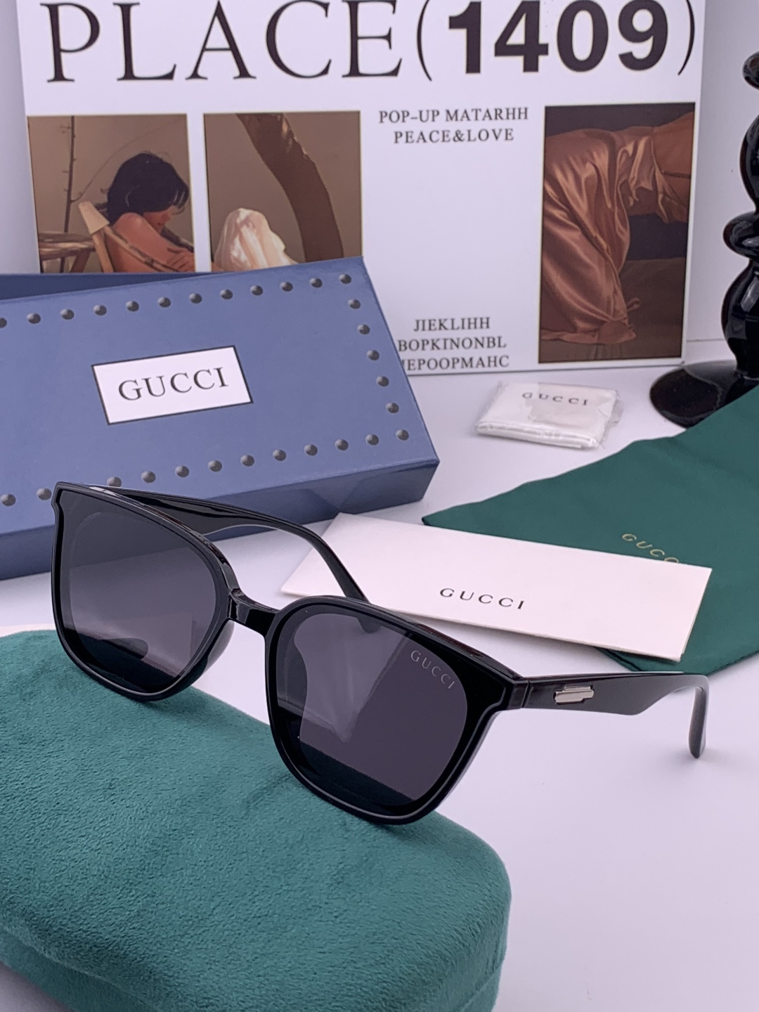 🔺GUCCI🔻古驰 GG方框太阳镜 完美品质 🎓独特设计 适合各种脸型 亮相时装周 超时尚百搭 实物精致