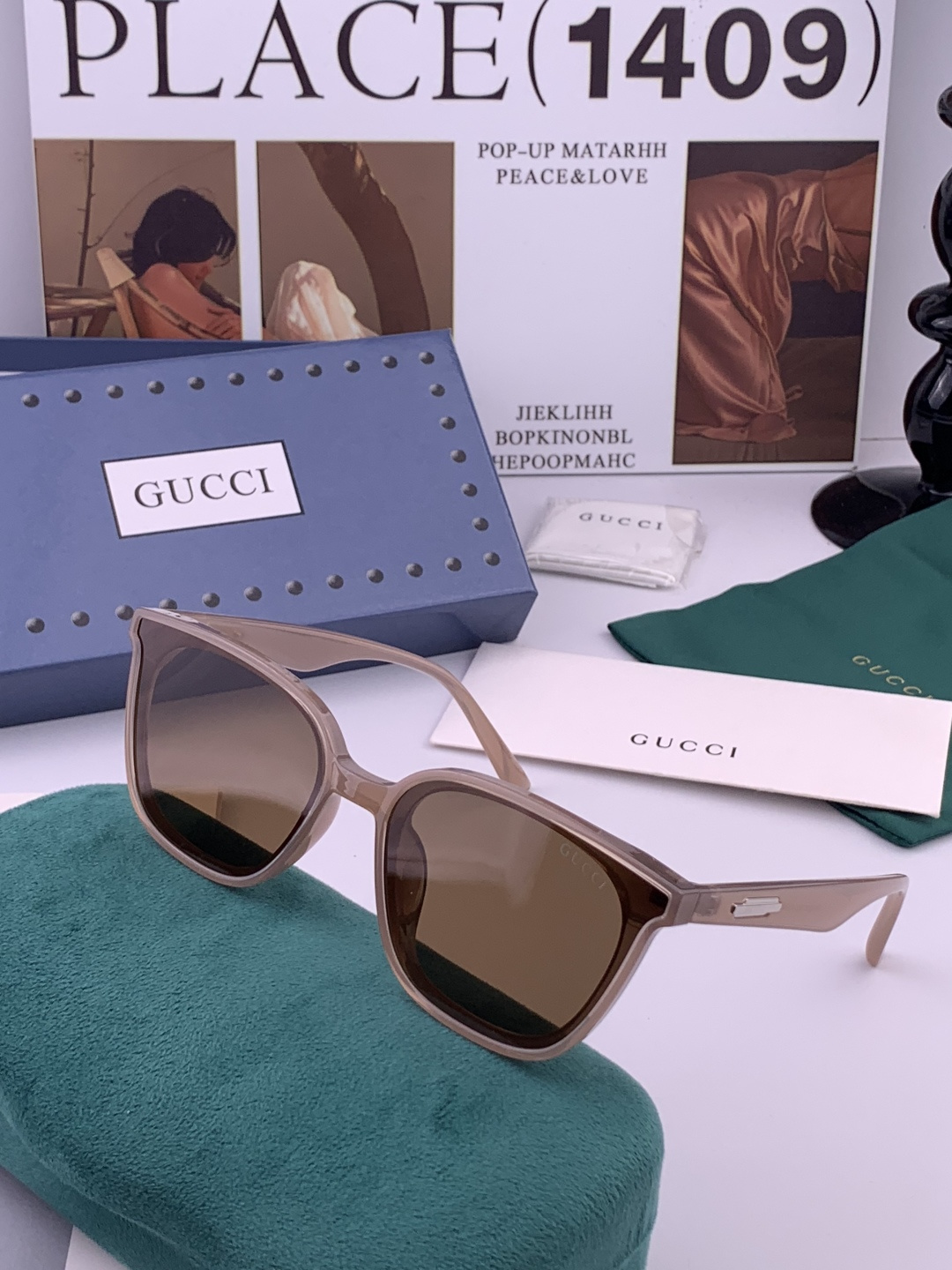 🔺GUCCI🔻古驰 GG方框太阳镜 完美品质 🎓独特设计 适合各种脸型 亮相时装周 超时尚百搭 实物精致