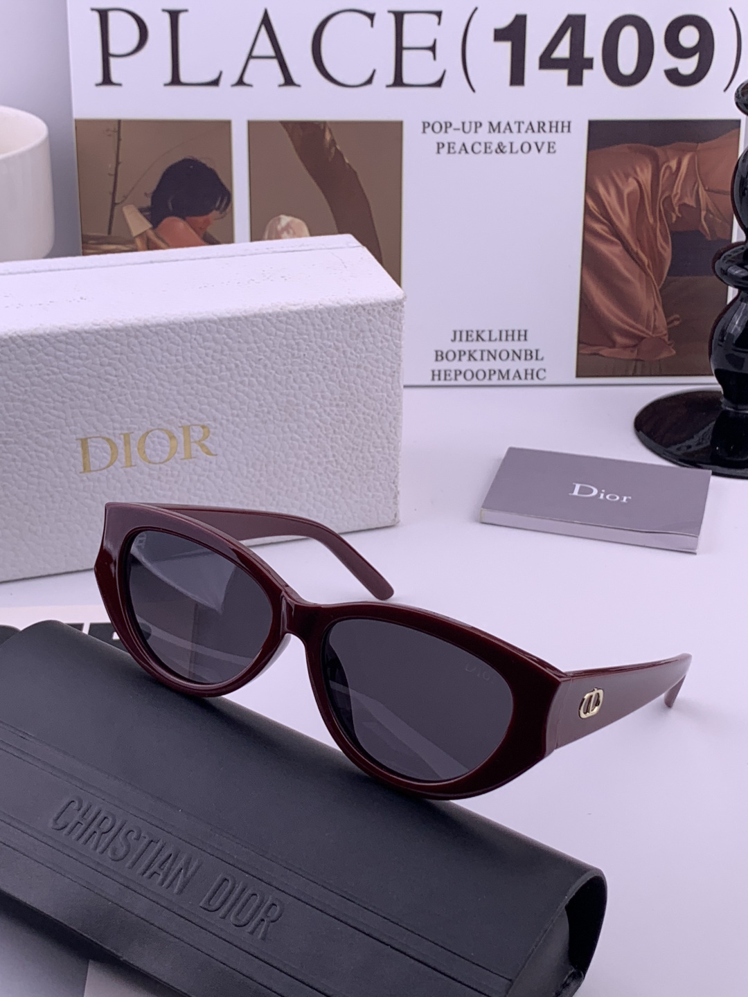 【DIOR】新款潮流爆款 时尚太阳镜 佩戴舒适 网红潮款墨镜 女士高清加厚偏光太阳镜🕶️ 🎉高品质TR镜