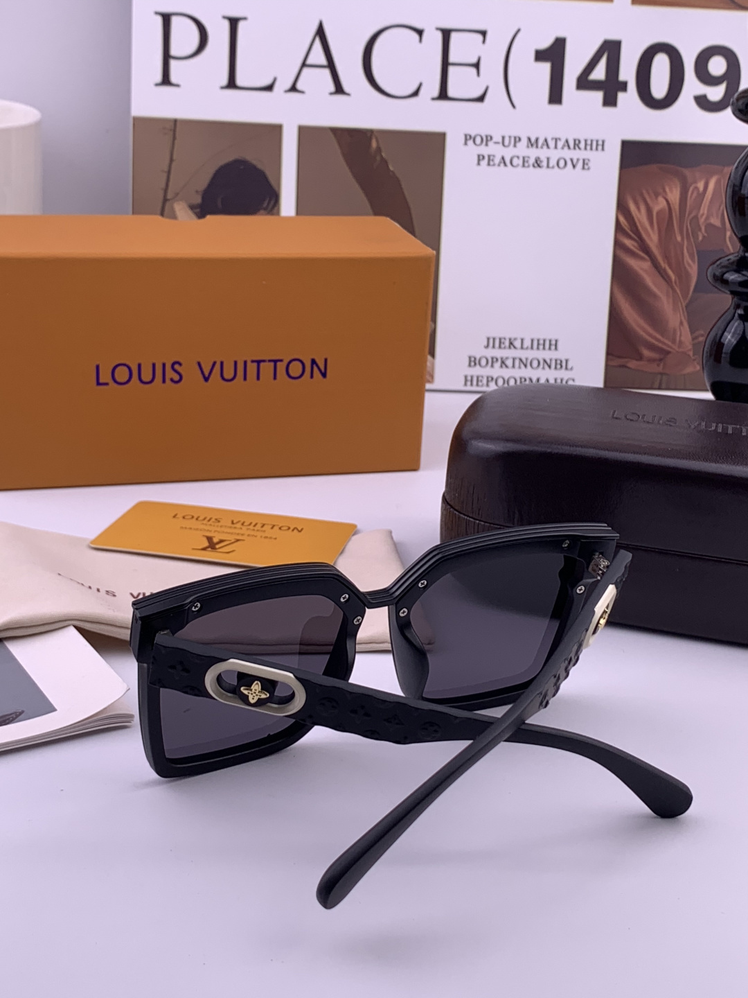 LV 太阳镜潮品官网模特同款 [玫瑰][玫瑰]四叶草🍀精致个性设计简约时尚 高品质值得拥有绝对潮爆整个夏