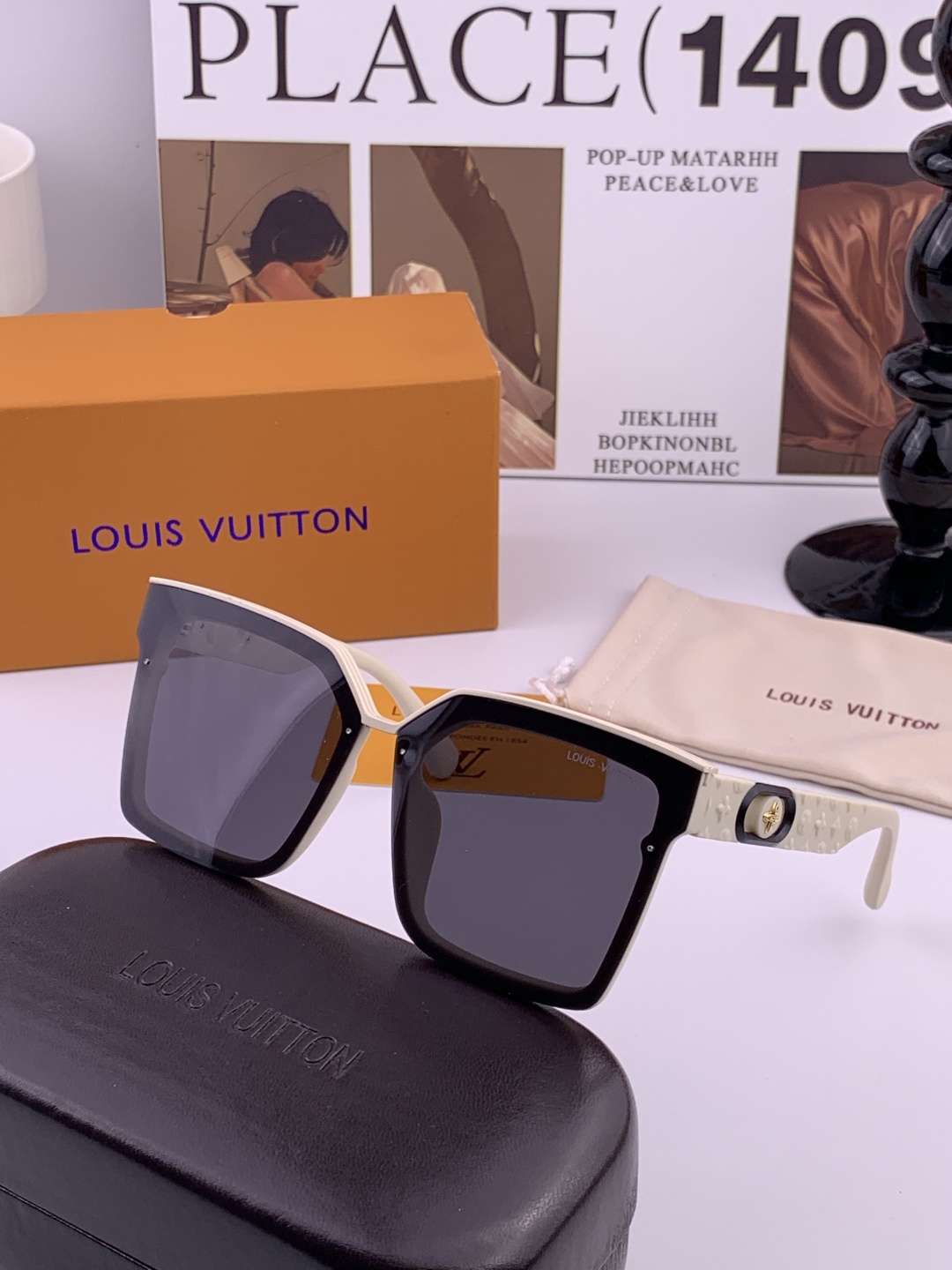 LV 太阳镜潮品官网模特同款 [玫瑰][玫瑰]四叶草🍀精致个性设计简约时尚 高品质值得拥有绝对潮爆整个夏