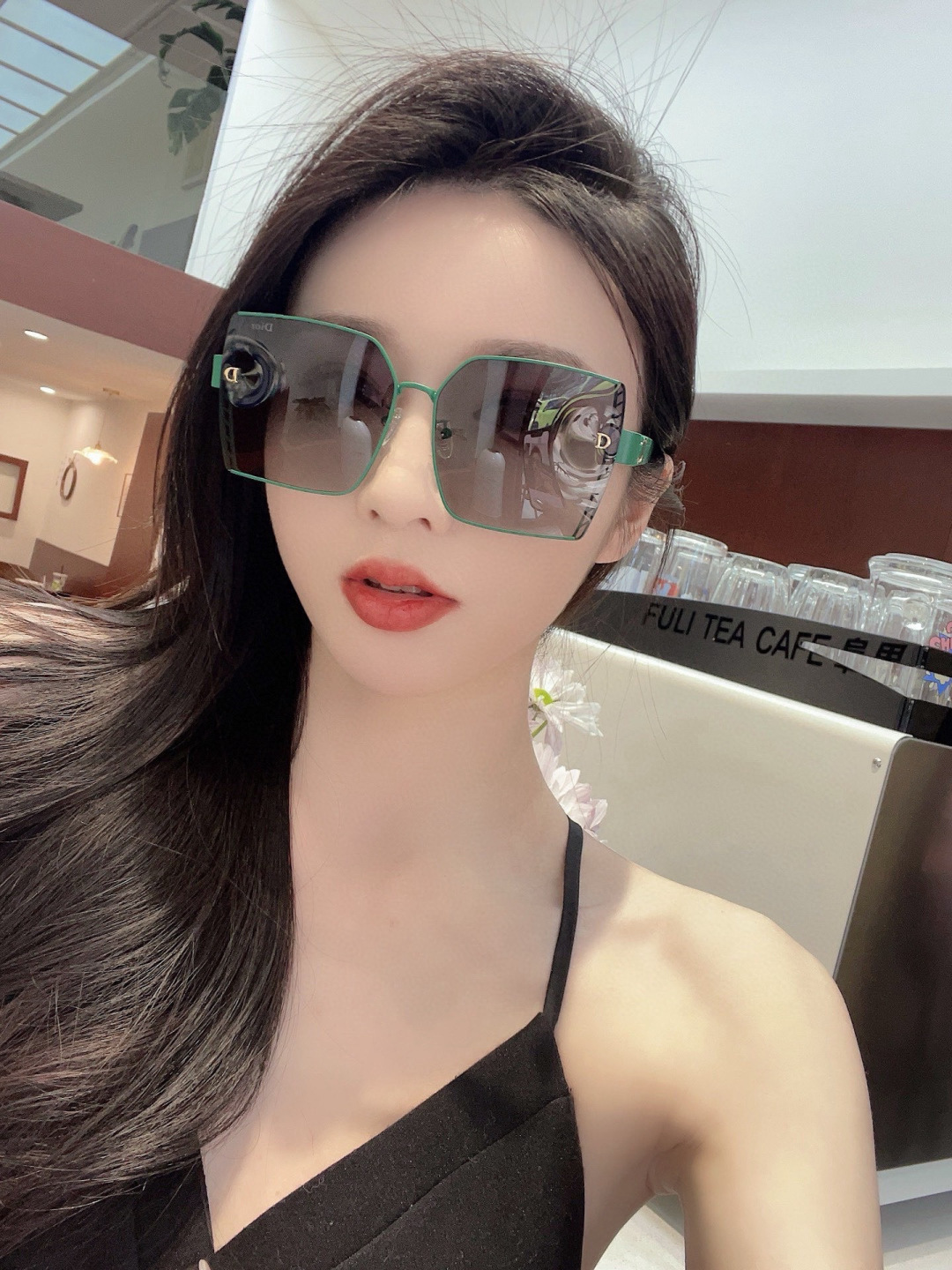 🔺 【DIOR-迪奥】开春新款 潮流爆款 时尚方框偏光太阳镜 高品质 佩戴舒适 网红潮款墨镜 女士高清加