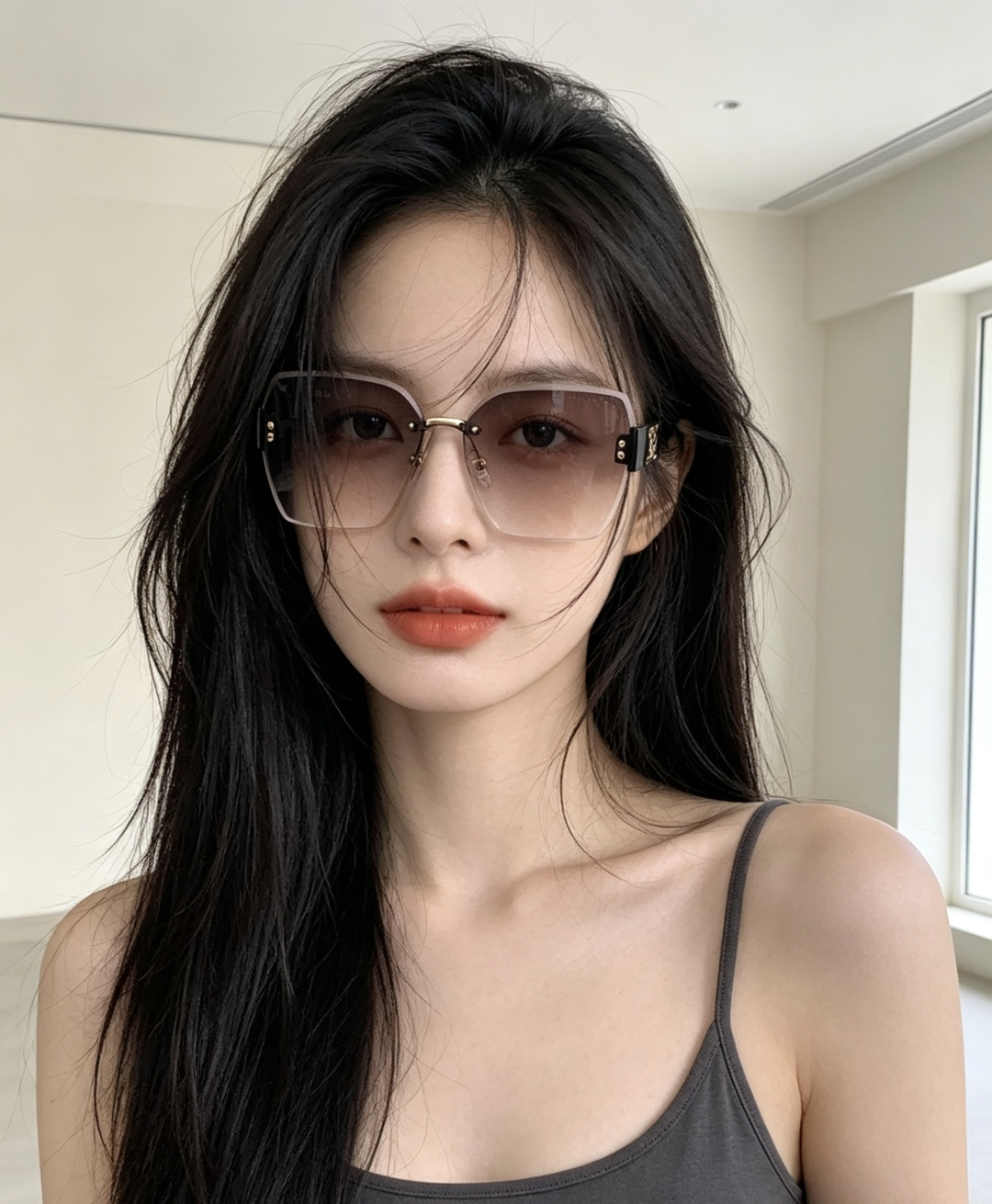 lv大框太阳镜墨镜经典的方框设计，不挑脸型，无论搭配大衣还是连衣裙都非常显气质预防紫外线 型号：L926