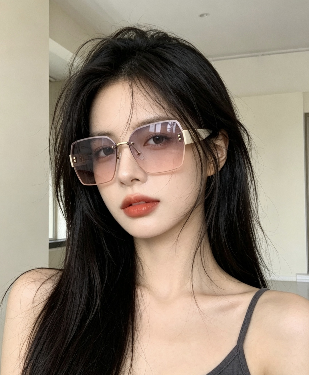 lv大框太阳镜墨镜经典的方框设计，不挑脸型，无论搭配大衣还是连衣裙都非常显气质预防紫外线 型号：L926