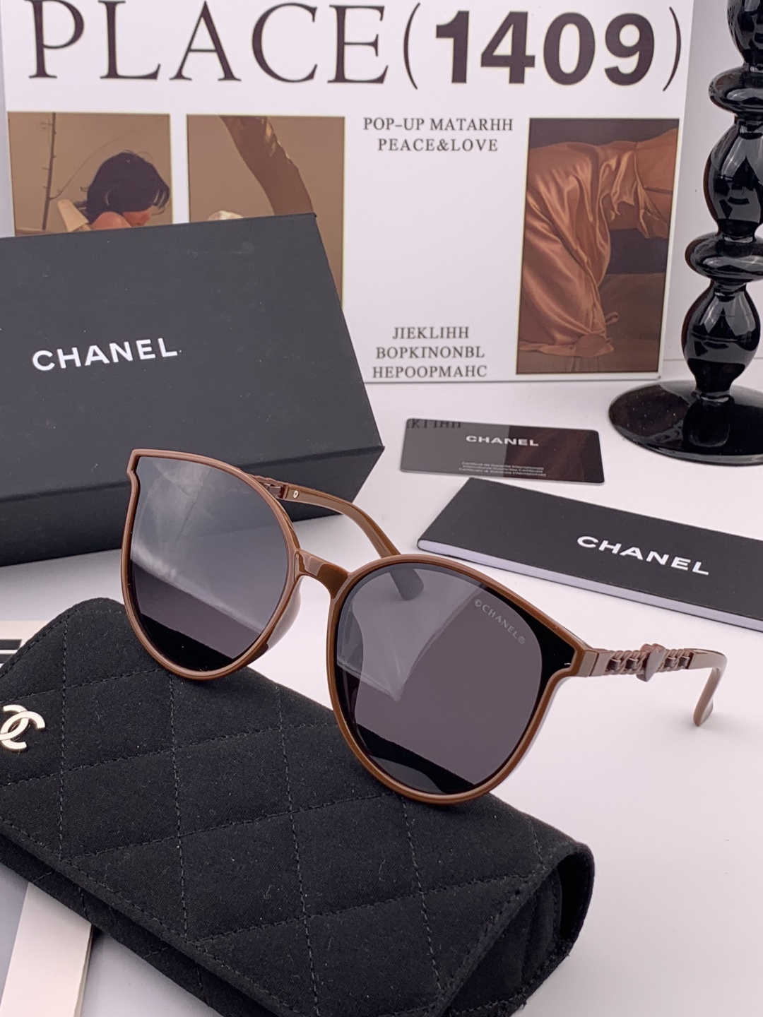 【CHANEL】香奈儿 新款潮流爆款 时尚方框太阳镜 佩戴舒适 网红潮款墨镜 女士高清加厚偏光太阳镜🕶️