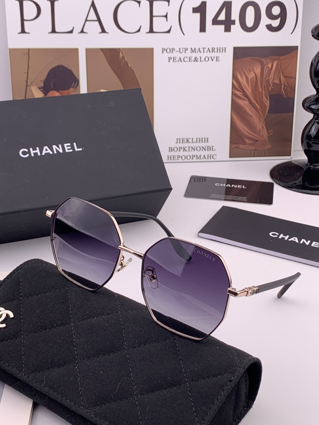 新品CHANEL 香奈儿太阳镜以独特魅力和前卫风格诠释春夏最新眼镜，质感超好佩带舒适 型号：CH3639