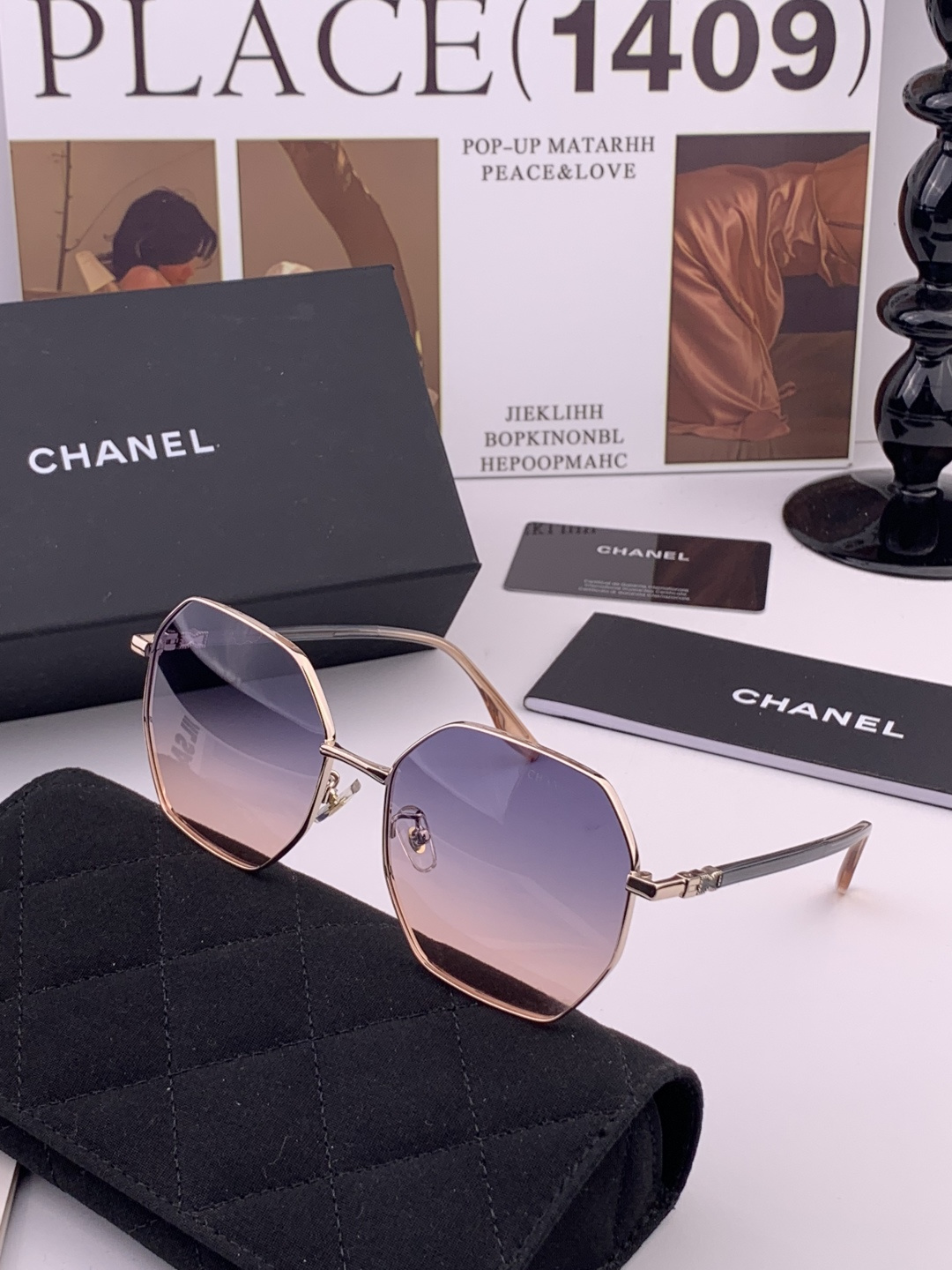 新品CHANEL 香奈儿太阳镜以独特魅力和前卫风格诠释春夏最新眼镜，质感超好佩带舒适 型号：CH3639