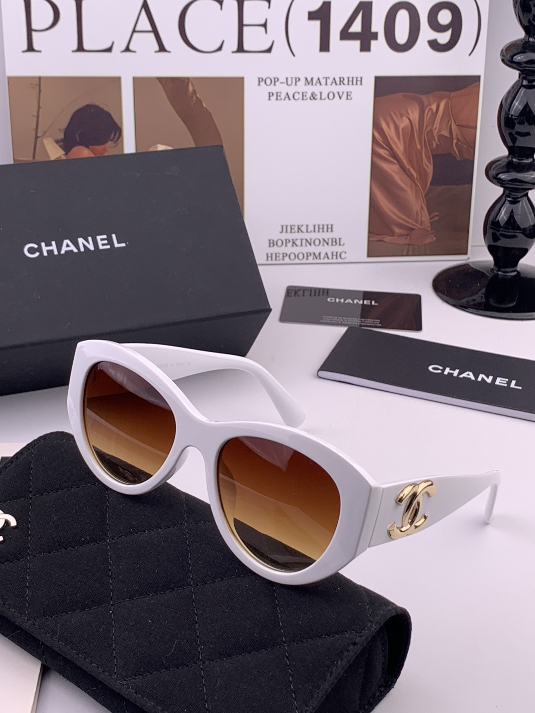 新品CHANEL 香奈儿太阳镜以独特魅力和前卫风格诠释春夏最新眼镜，质感超好佩带舒适 型号：CH4600