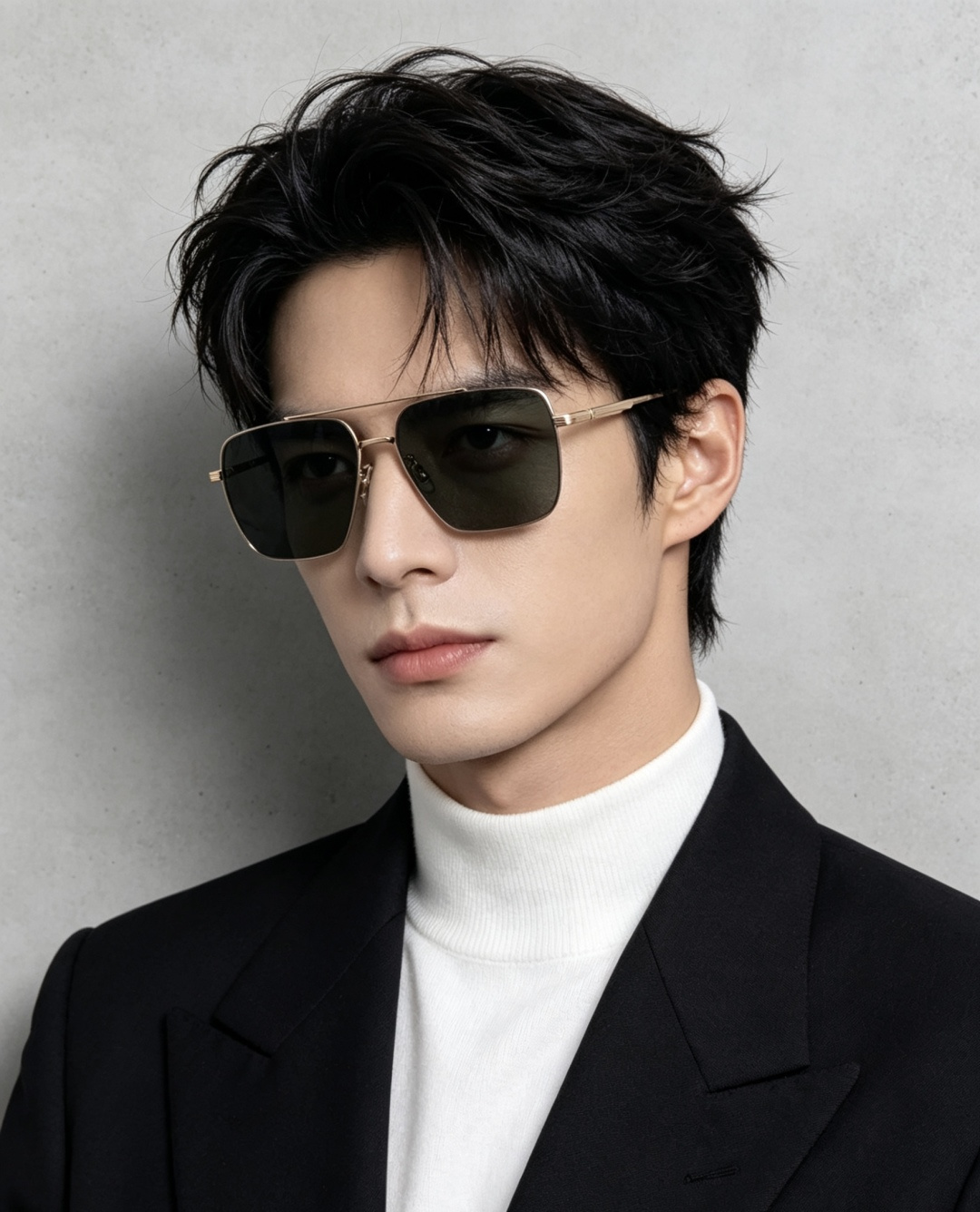 阿玛尼男款炫彩飞行员偏光太阳镜 ❤️材质：高清尼龙加厚卡槽高清偏光镜片 🌹无边框镜架💕颜👍型号：A818