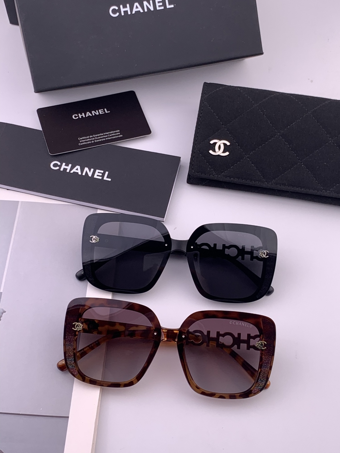 【CHANEL】香奈儿 新款潮流爆款 时尚圆框太阳镜 佩戴舒适 网红潮款墨镜 女士高清加厚偏光太阳镜🕶️