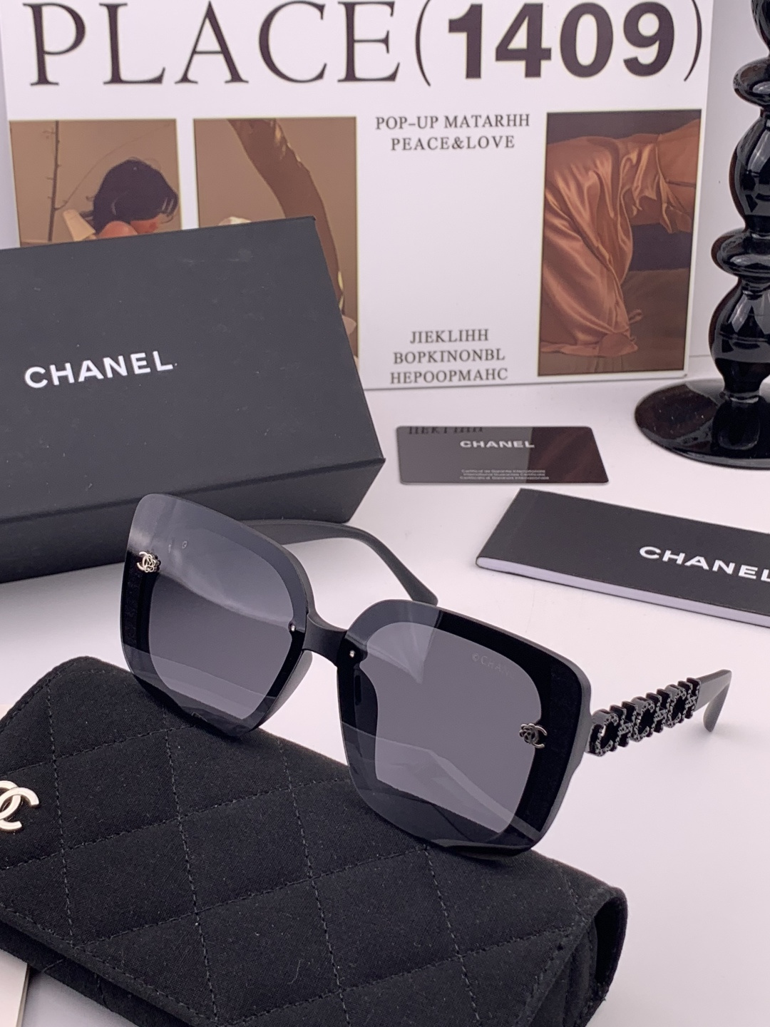 【CHANEL】香奈儿 新款潮流爆款 时尚圆框太阳镜 佩戴舒适 网红潮款墨镜 女士高清加厚偏光太阳镜🕶️