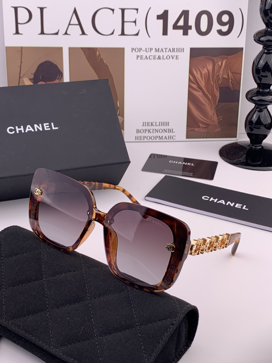 【CHANEL】香奈儿 新款潮流爆款 时尚圆框太阳镜 佩戴舒适 网红潮款墨镜 女士高清加厚偏光太阳镜🕶️