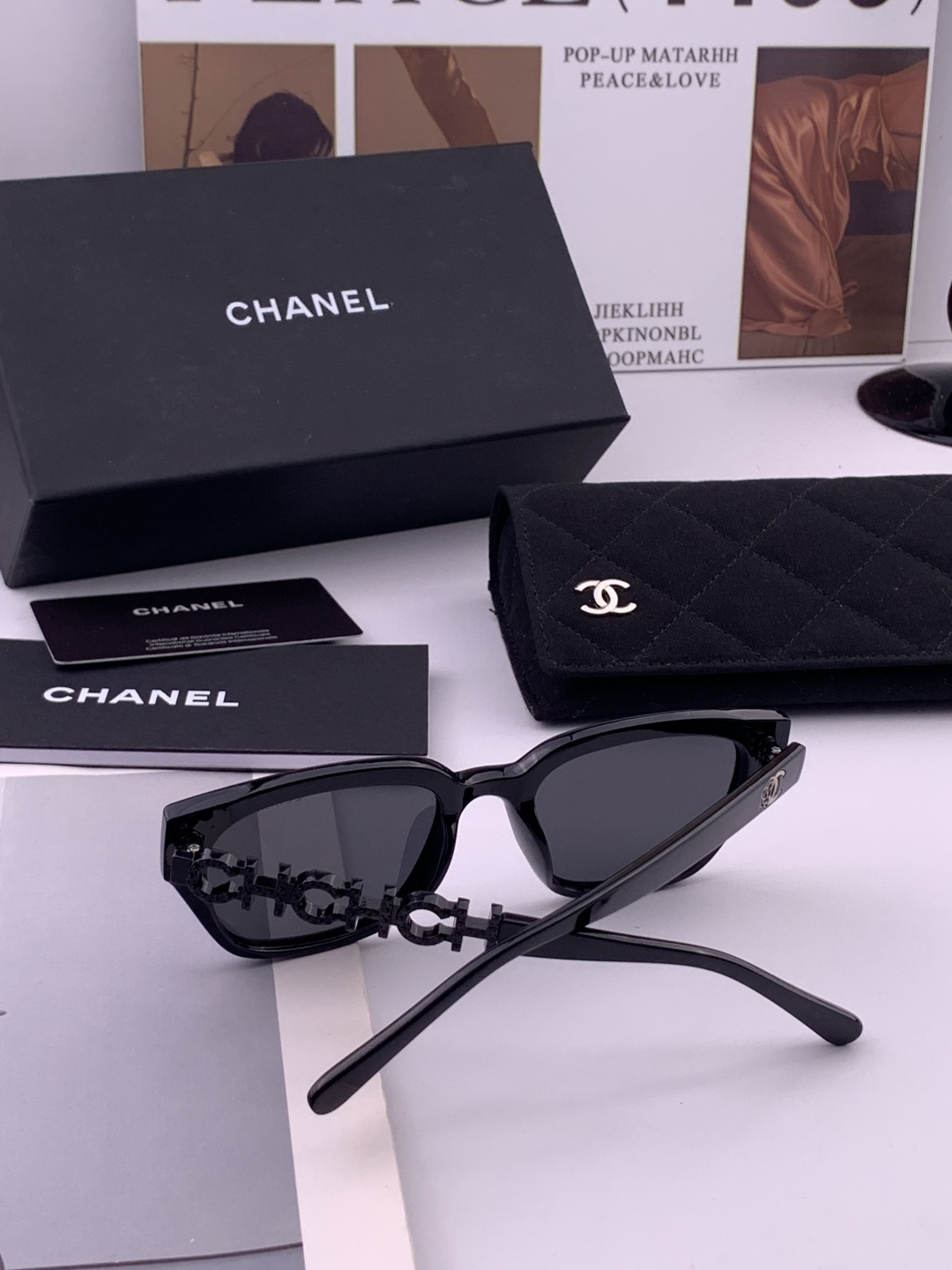 【CHANEL】香奈儿 新款潮流爆款 时尚圆框太阳镜 佩戴舒适 网红潮款墨镜 女士高清加厚偏光太阳镜🕶️
