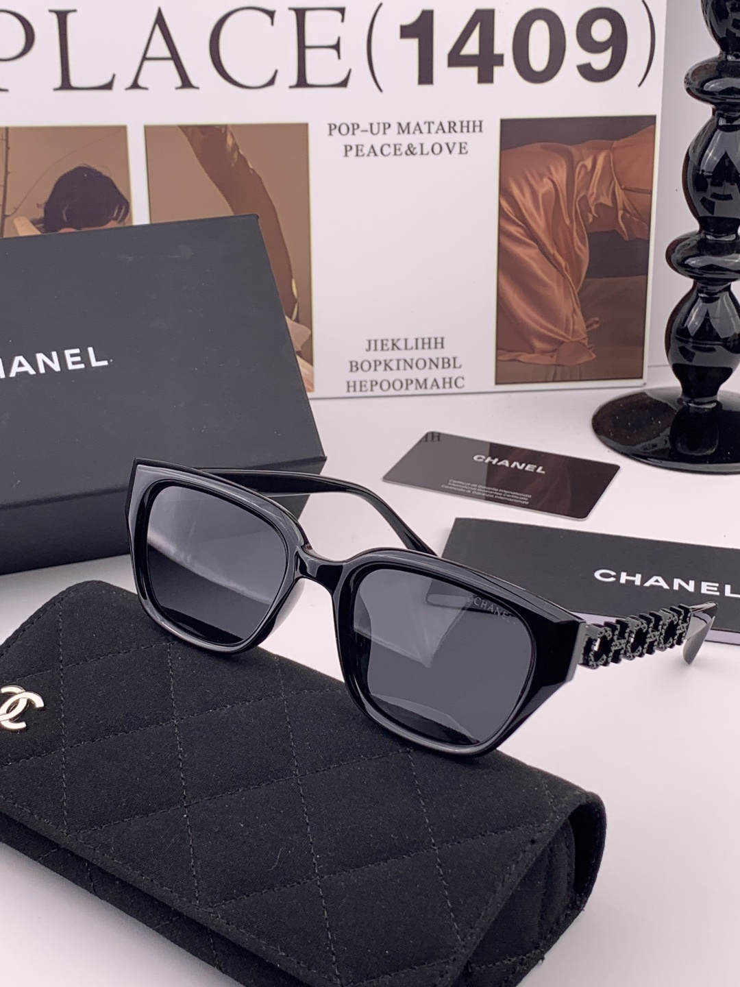 【CHANEL】香奈儿 新款潮流爆款 时尚圆框太阳镜 佩戴舒适 网红潮款墨镜 女士高清加厚偏光太阳镜🕶️