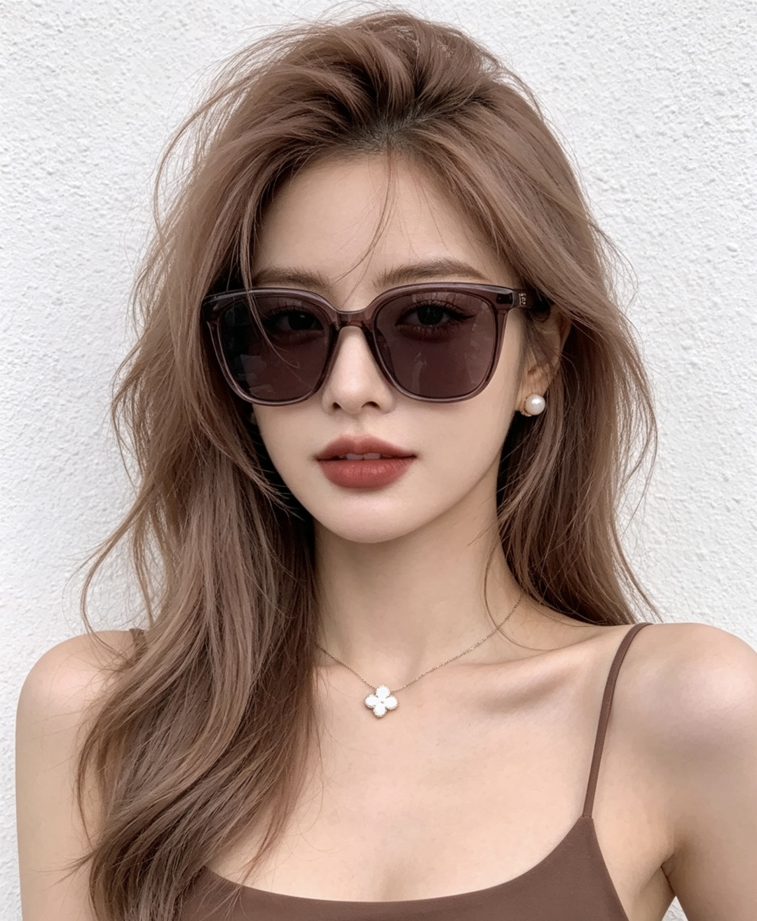🔺 【GUCCI】开春新款 潮流爆款 时尚方框偏光太阳镜 高品质 佩戴舒适 网红潮款墨镜 女士高清尼龙偏