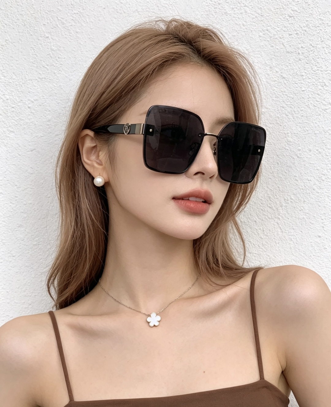 🔺 【香奈儿】开春新款 潮流爆款 时尚方框太阳镜 高品质 佩戴舒适 网红潮款墨镜 女士高清加厚偏光太阳镜