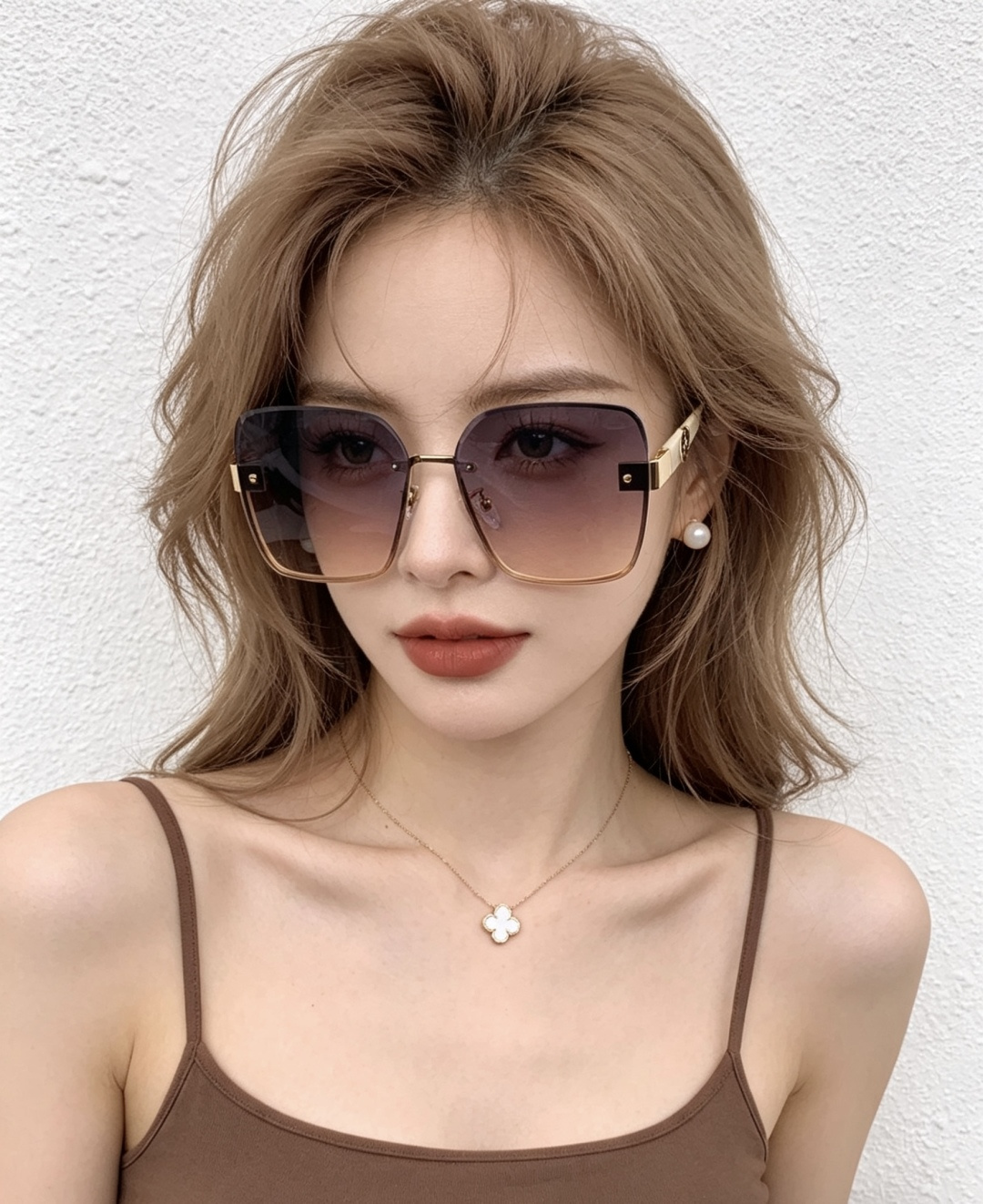 🔺 【香奈儿】开春新款 潮流爆款 时尚方框太阳镜 高品质 佩戴舒适 网红潮款墨镜 女士高清加厚偏光太阳镜
