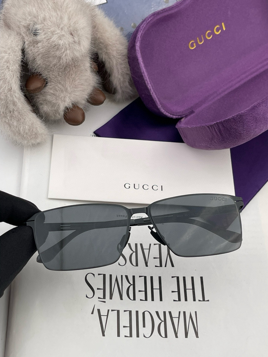 ♦️GUCCI 新款男女情侣款太阳镜多边形墨镜iP电镀永不褪色 超轻超有弹性整幅眼镜无螺丝重要的是压不坏