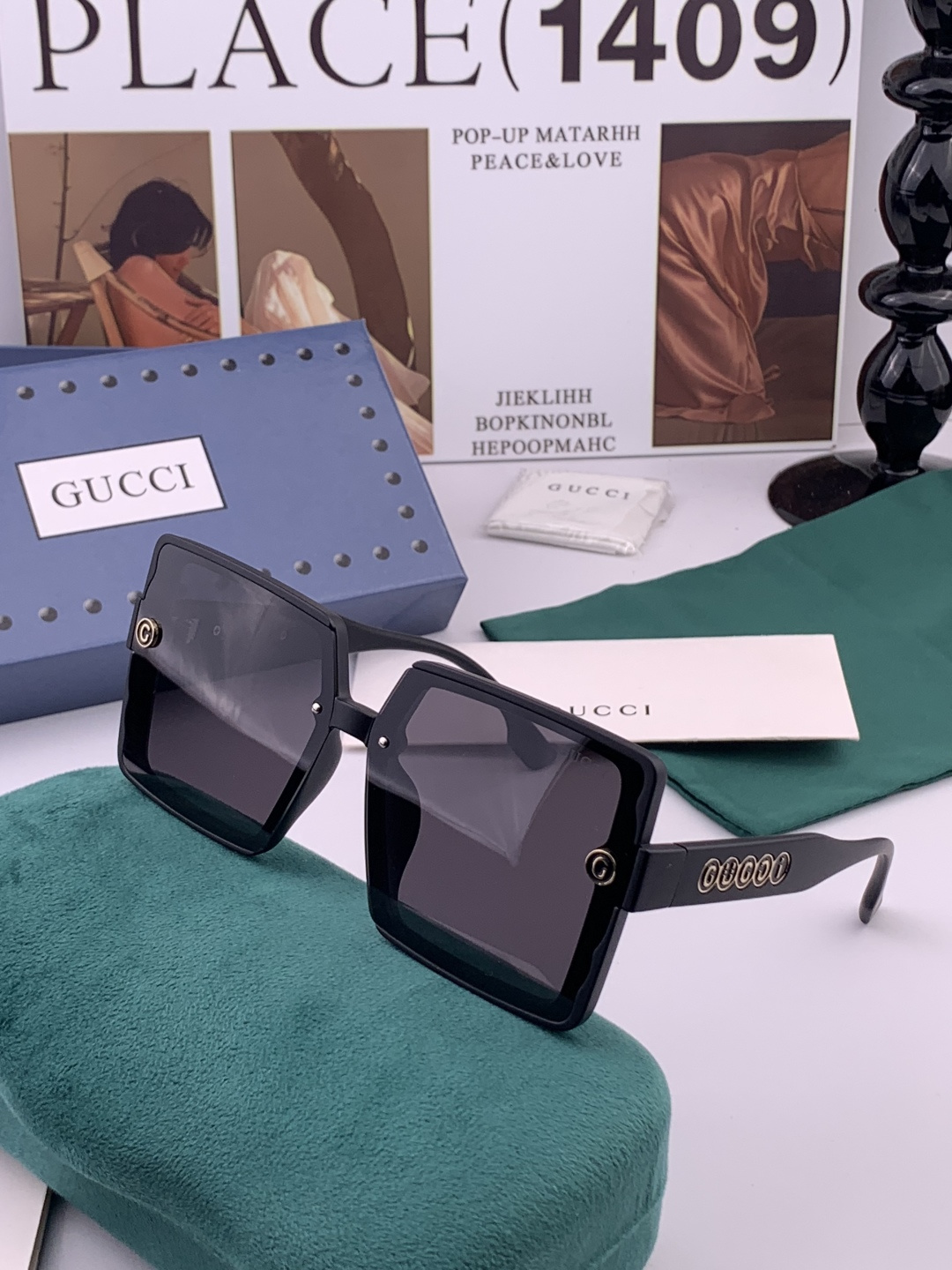 新款！新款出货！女士高清加厚偏光太阳镜🕶️ 🎉💍新款GUCCI偏光太阳镜[得意]开车驾驶镜时尚墨镜💐💐🌸