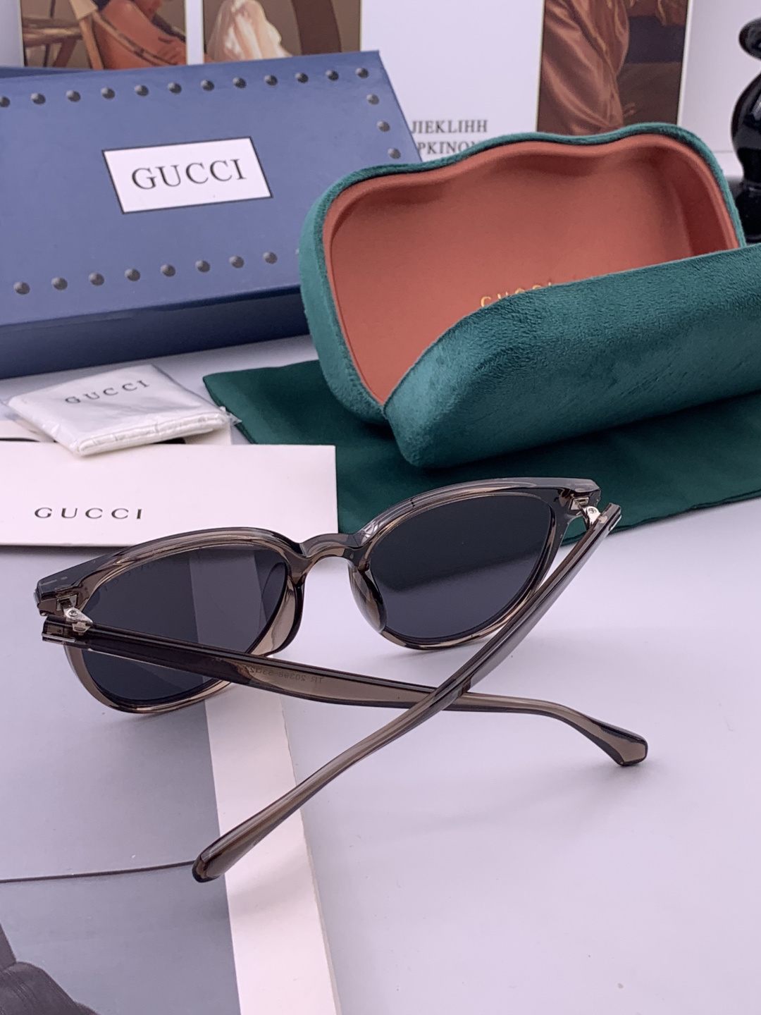 🔺 【GUCCI-偏光太阳镜】开春新款 潮流爆款 时尚偏光太阳镜 高品质 佩戴舒适 网红潮款墨镜 女士高