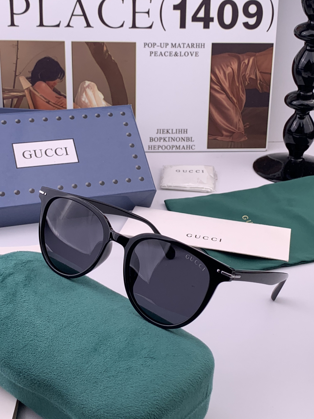 🔺 【GUCCI-偏光太阳镜】开春新款 潮流爆款 时尚偏光太阳镜 高品质 佩戴舒适 网红潮款墨镜 女士高