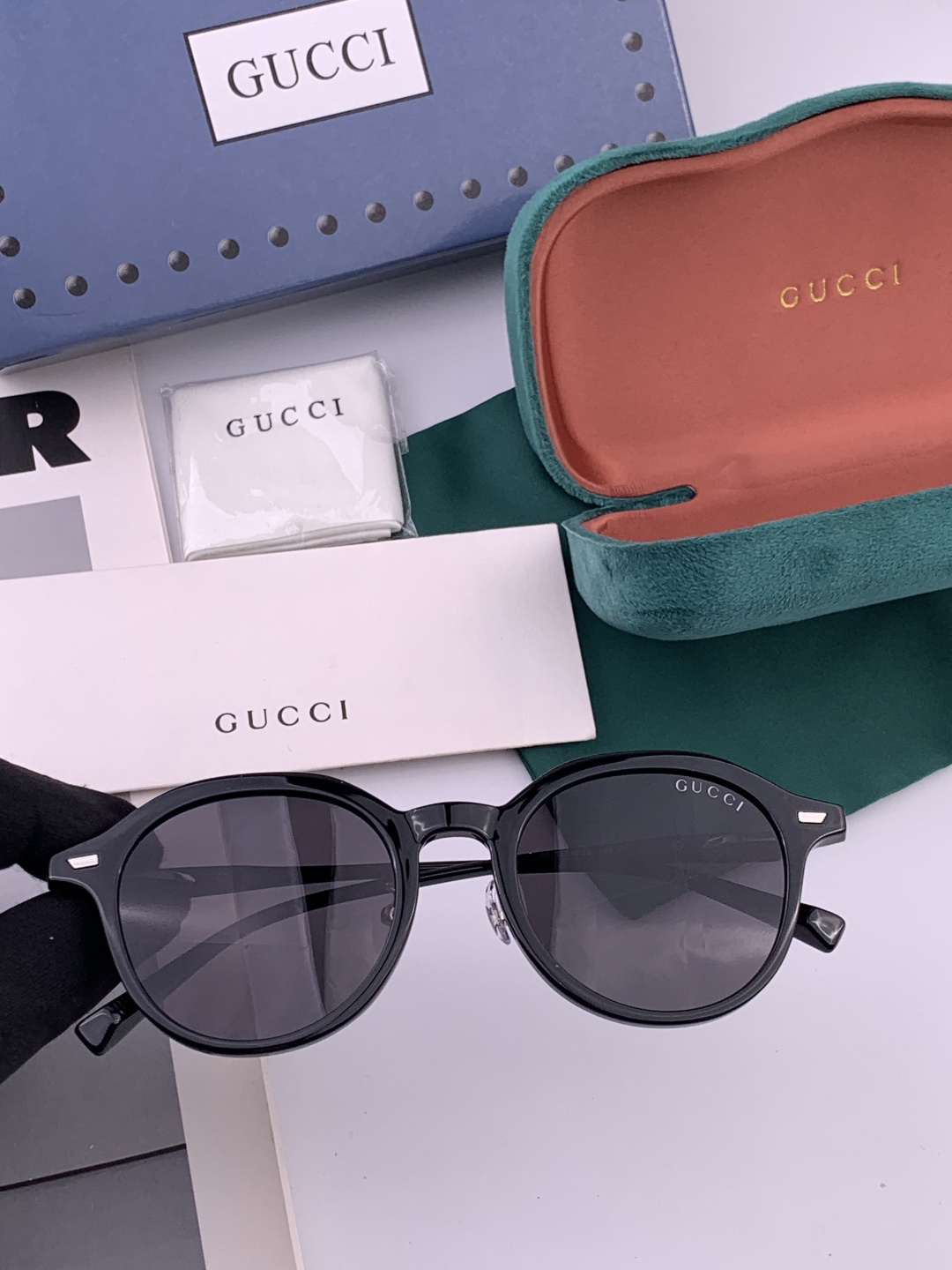 🔺 【GUCCI-偏光太阳镜】开春新款 潮流爆款 时尚小框偏光太阳镜 高品质 佩戴舒适 网红潮款墨镜 女