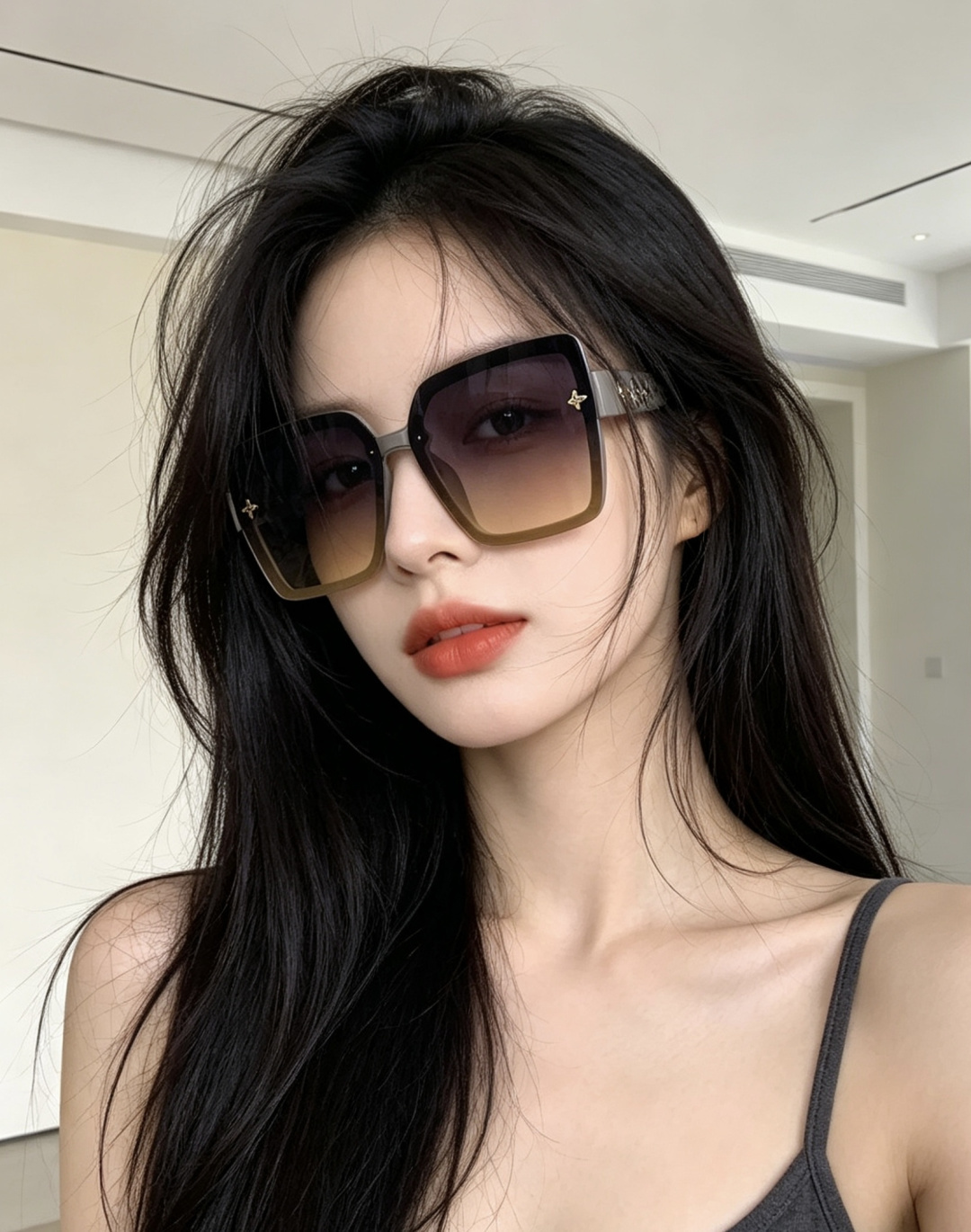 LV 太阳镜潮品官网模特同款 [玫瑰][玫瑰]四叶草🍀精致个性设计简约时尚 高品质值得拥有绝对潮爆整个夏