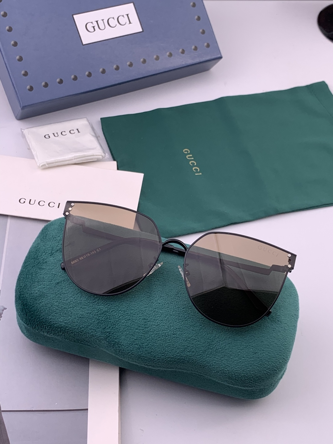 🔺 【GUCCI】开春新款 潮流爆款 时尚太阳镜 高品质 佩戴舒适 网红潮款墨镜 型号：G3660