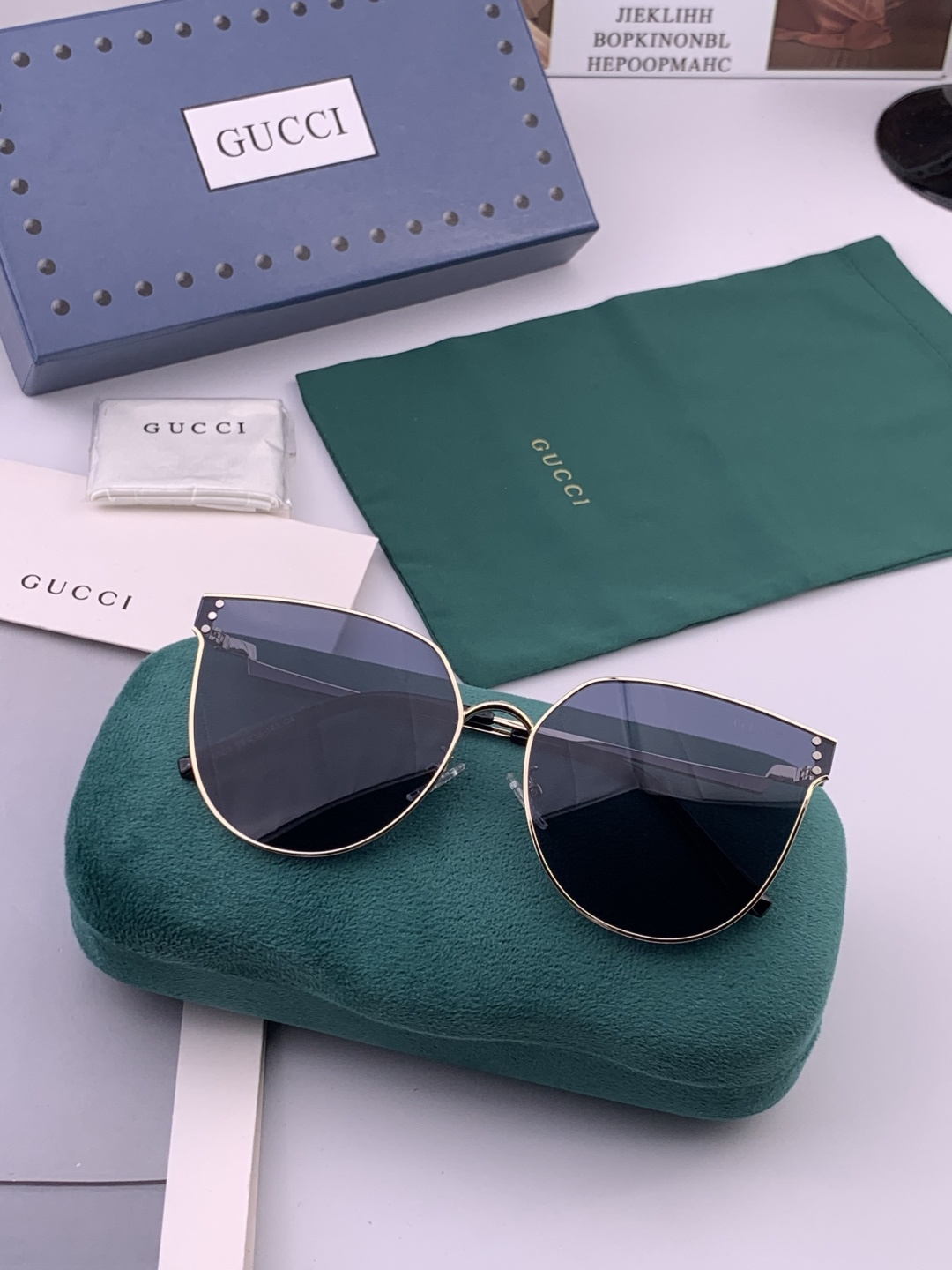 🔺 【GUCCI】开春新款 潮流爆款 时尚太阳镜 高品质 佩戴舒适 网红潮款墨镜 型号：G3660
