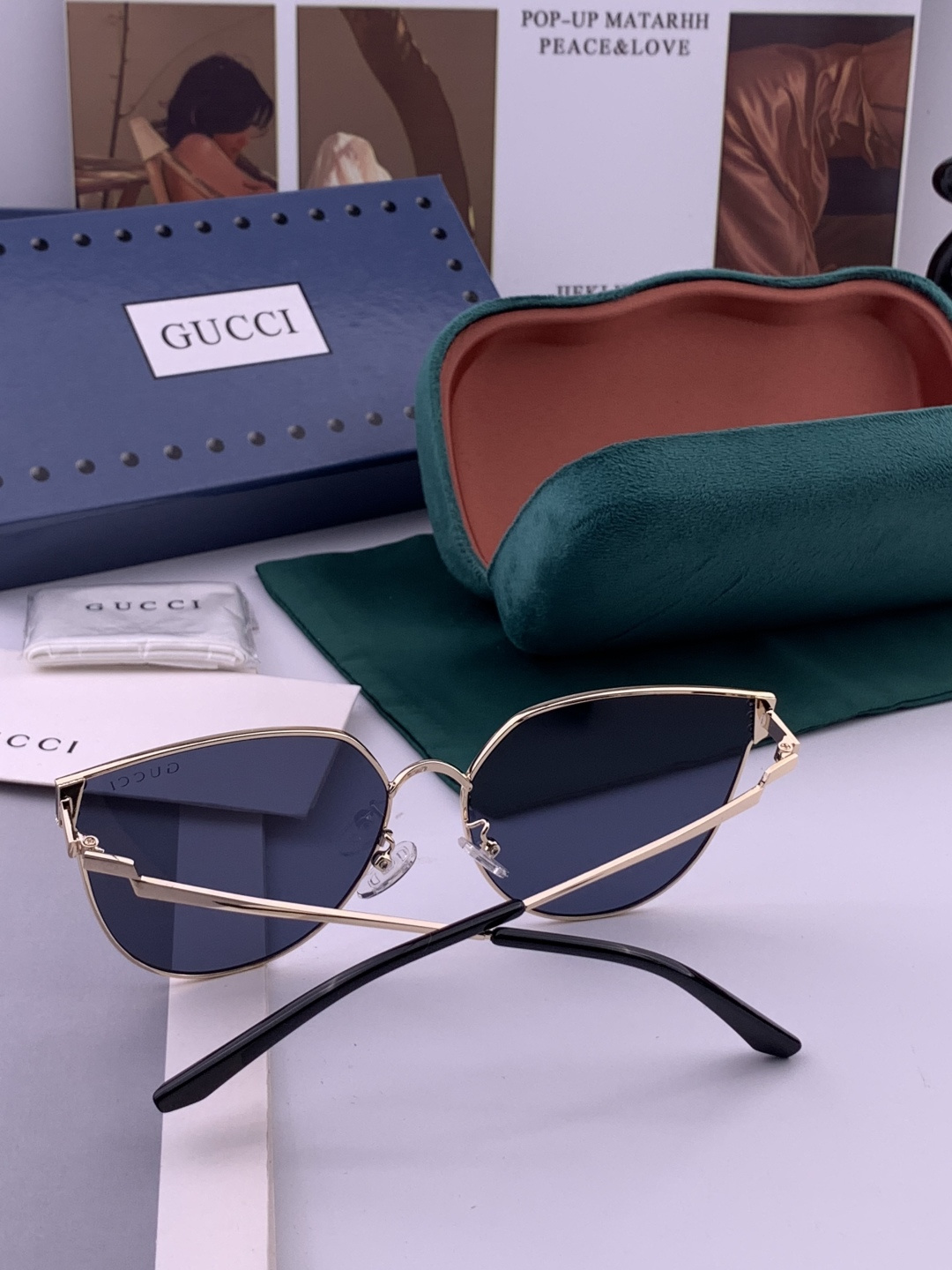 🔺 【GUCCI】开春新款 潮流爆款 时尚太阳镜 高品质 佩戴舒适 网红潮款墨镜 型号：G3660