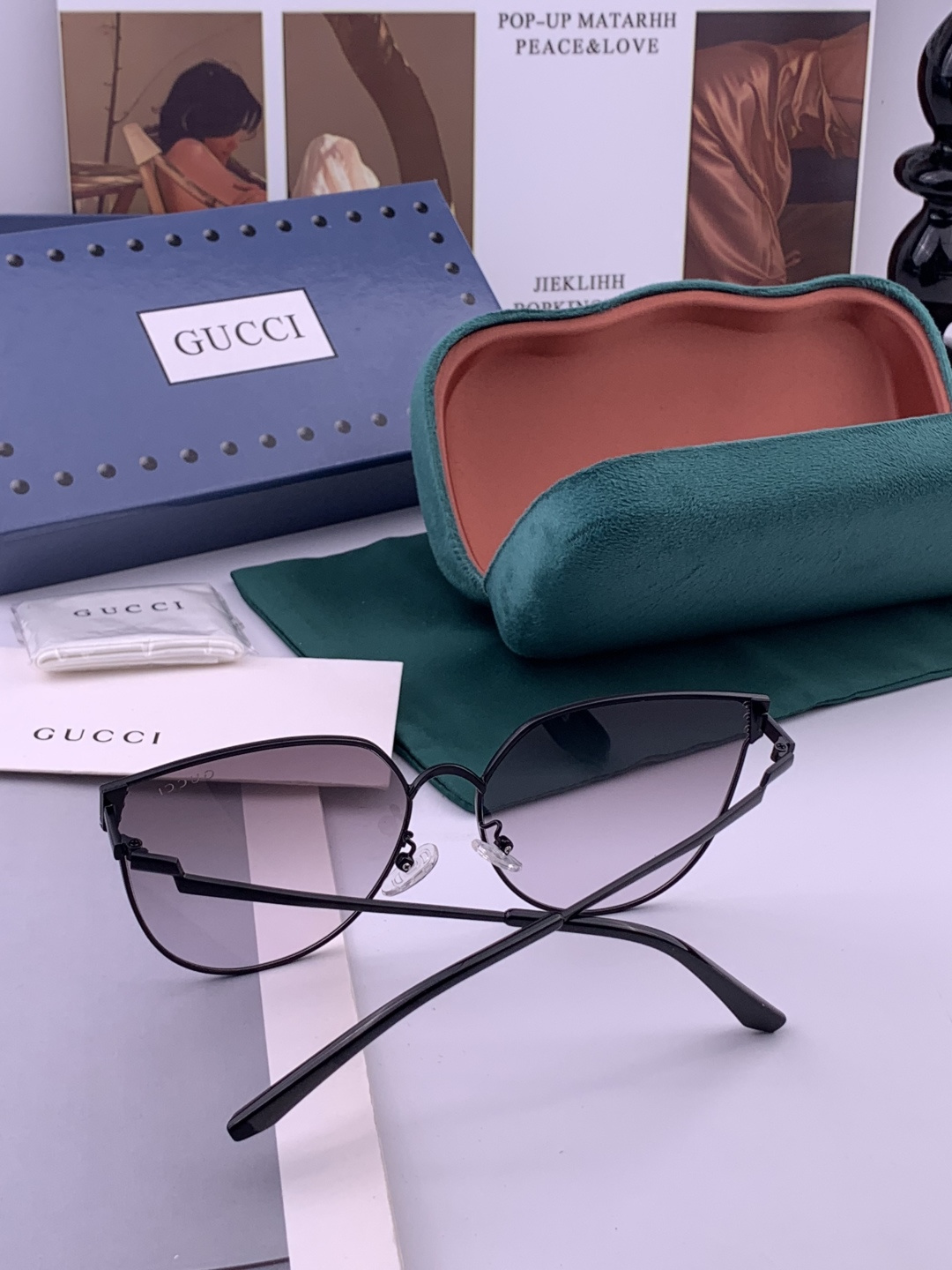 🔺 【GUCCI】开春新款 潮流爆款 时尚太阳镜 高品质 佩戴舒适 网红潮款墨镜 型号：G3660