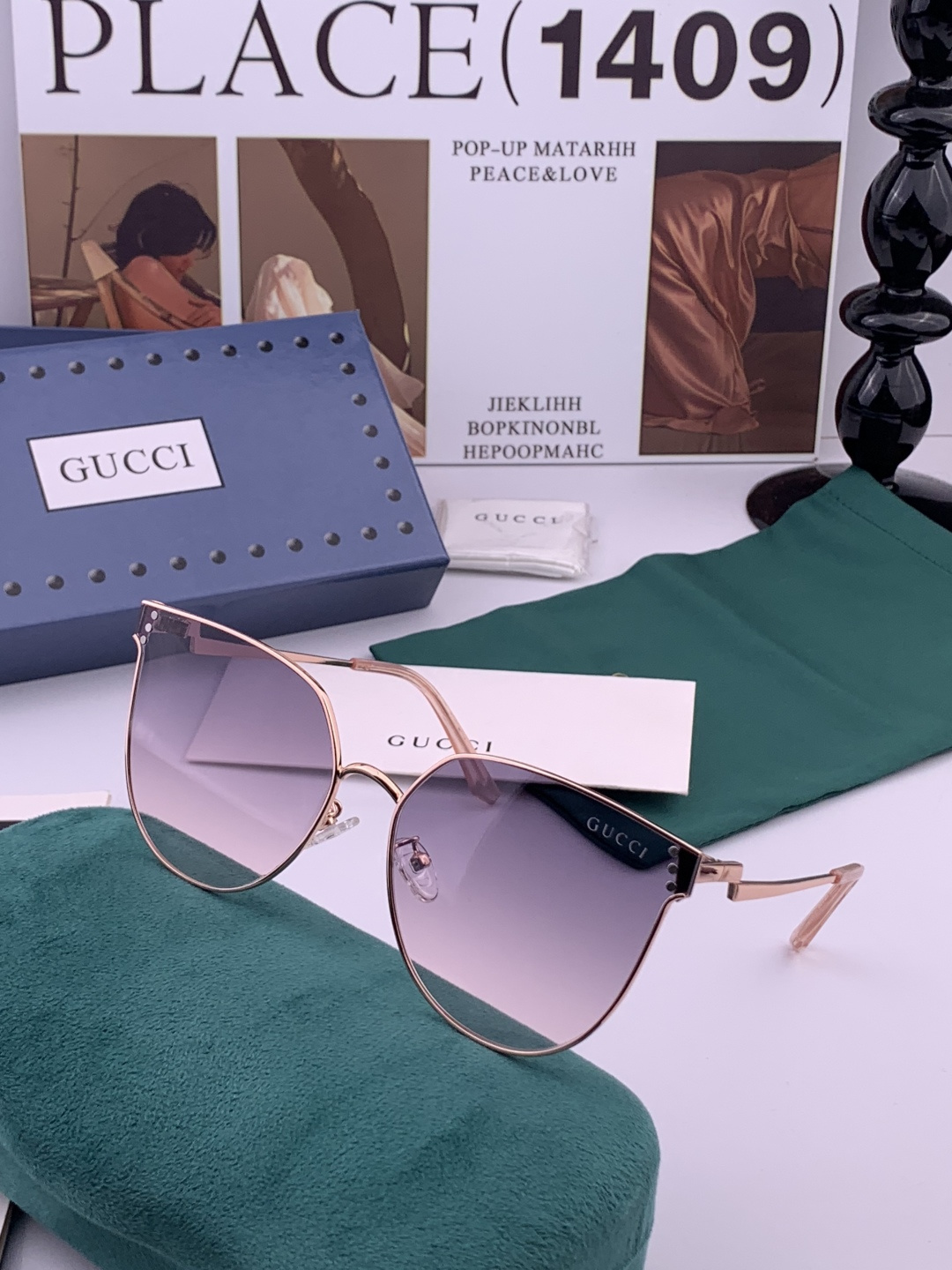 🔺 【GUCCI】开春新款 潮流爆款 时尚太阳镜 高品质 佩戴舒适 网红潮款墨镜 型号：G3660