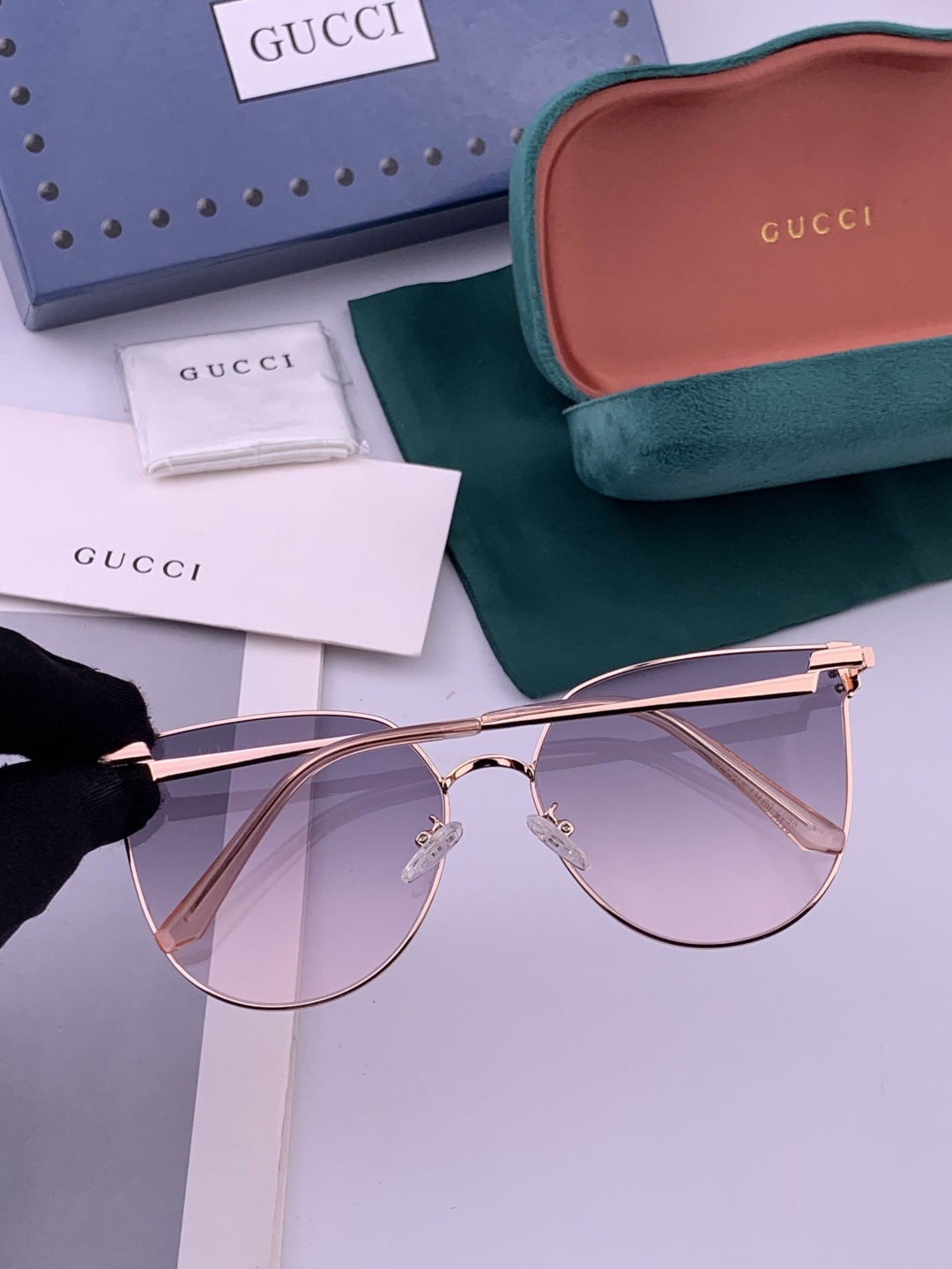 🔺 【GUCCI】开春新款 潮流爆款 时尚太阳镜 高品质 佩戴舒适 网红潮款墨镜 型号：G3660