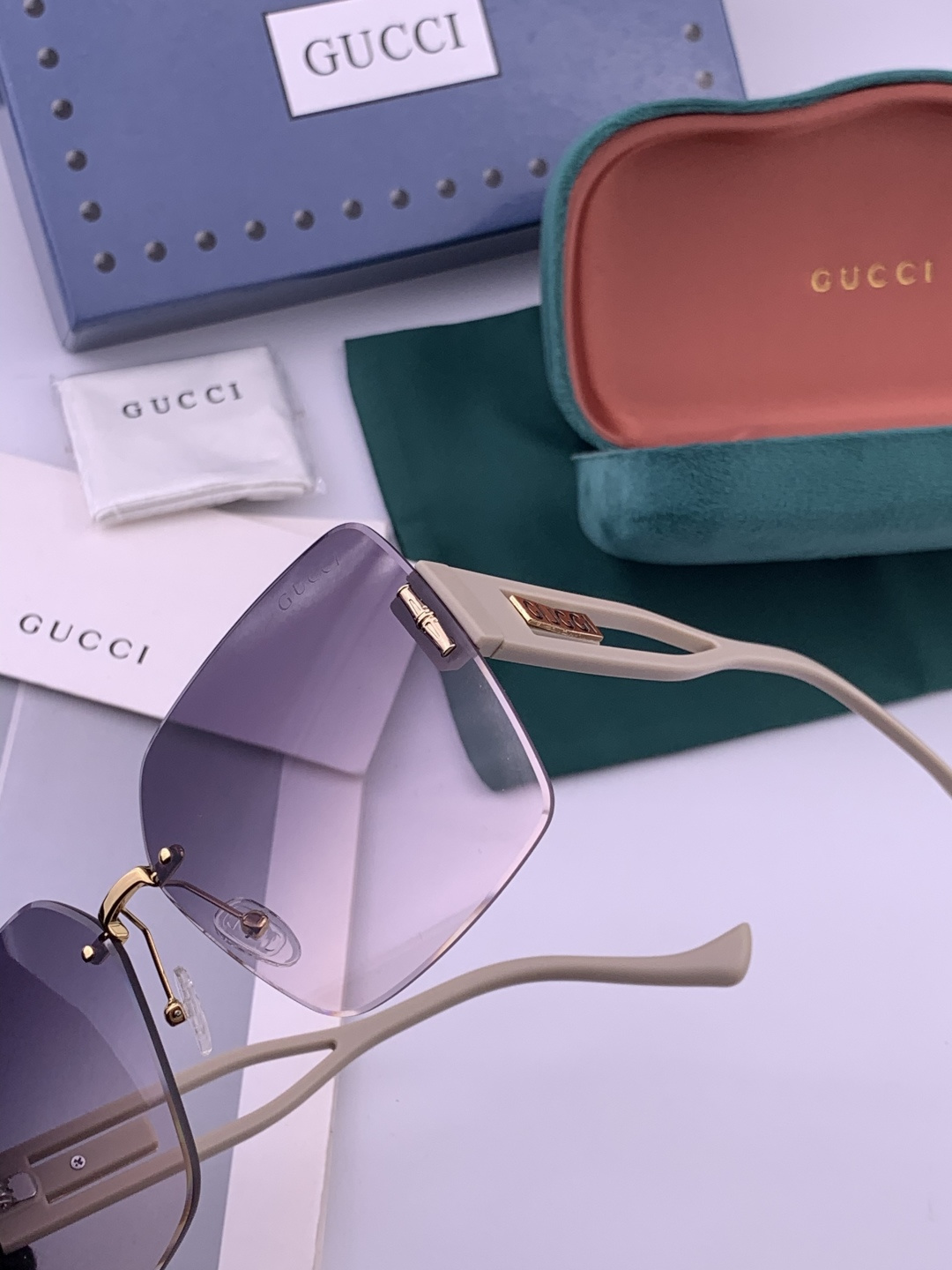 🔺 【GUCCI】开春新款 潮流爆款 时尚太阳镜 高品质 佩戴舒适 网红潮款墨镜 型号：G3221