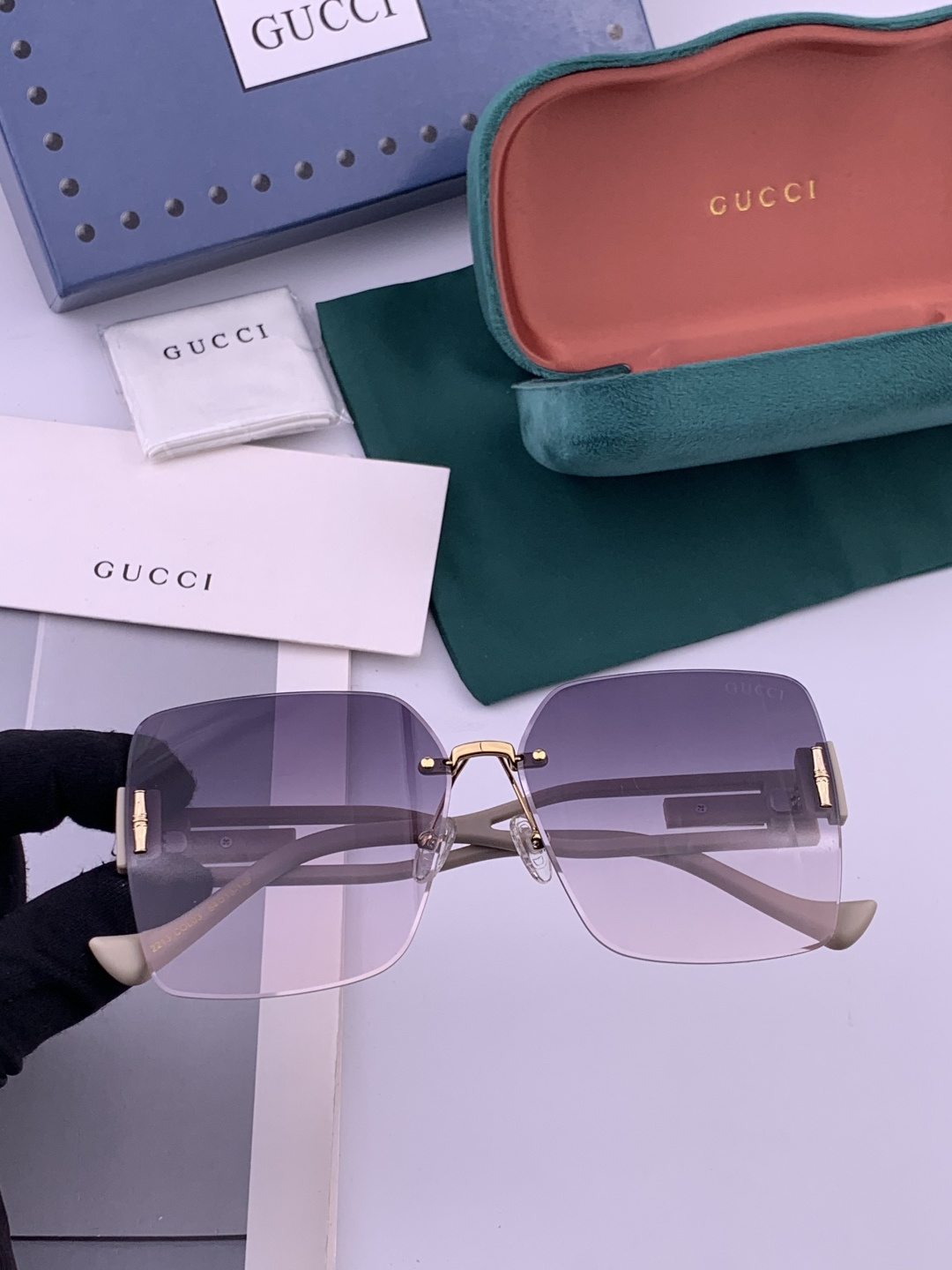 🔺 【GUCCI】开春新款 潮流爆款 时尚太阳镜 高品质 佩戴舒适 网红潮款墨镜 型号：G3221