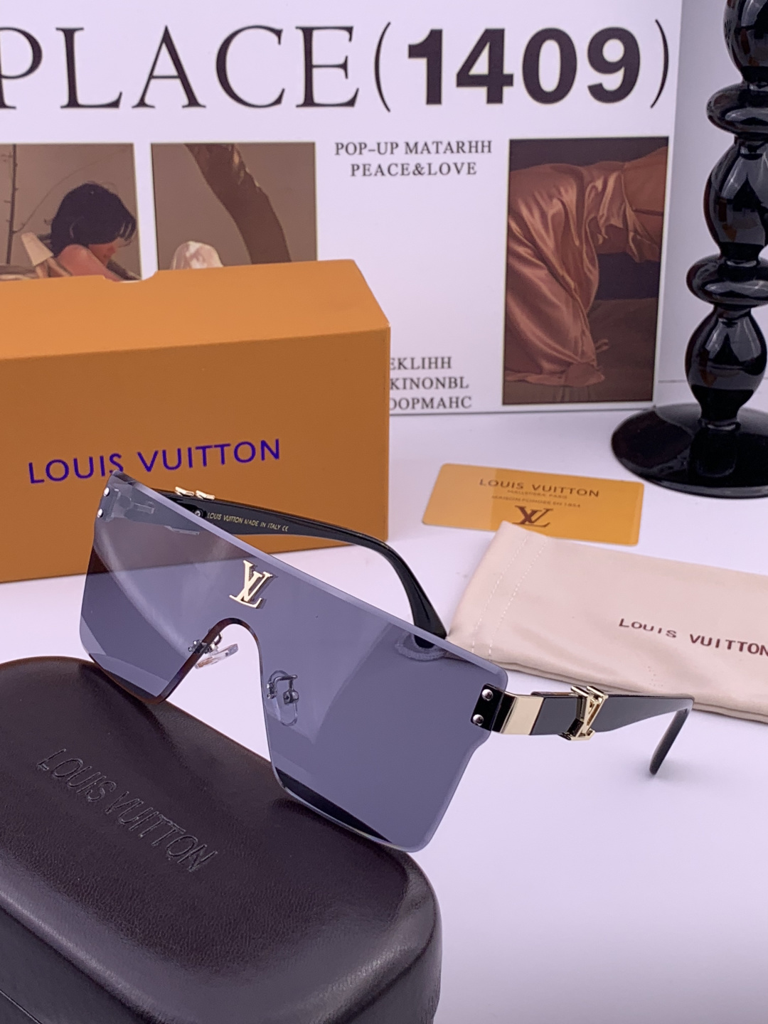 🔺LV🔻早春新款，众多明星同款[色]LV‼️‼️新款大框墨镜 ，🌈🌈宝丽来超清太阳镜🔝🔝型号：L3600