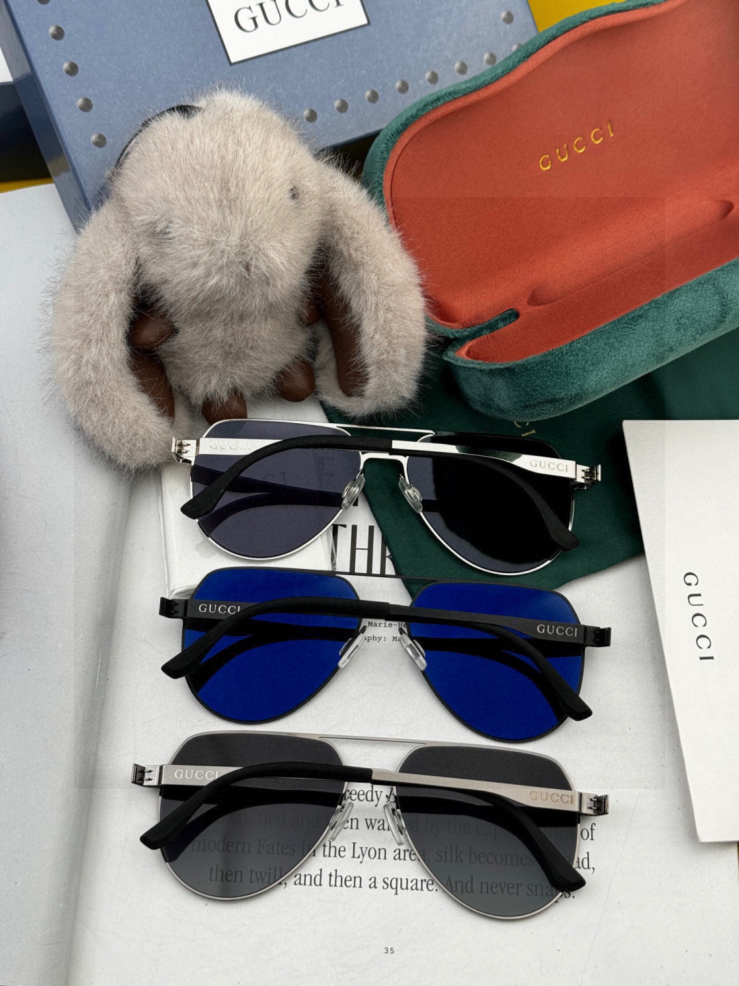 ♦️GUCCI 新款男女情侣款太阳镜多边形墨镜iP电镀永不褪色 超轻超有弹性整幅眼镜无螺丝重要的是压不坏