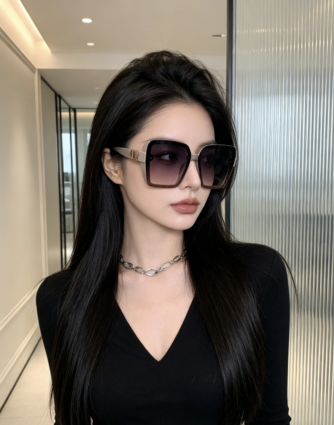 🔺 【DIOR-迪奥】开春新款 潮流爆款 时尚方框偏光太阳镜 高品质 佩戴舒适 网红潮款墨镜 女士高清加