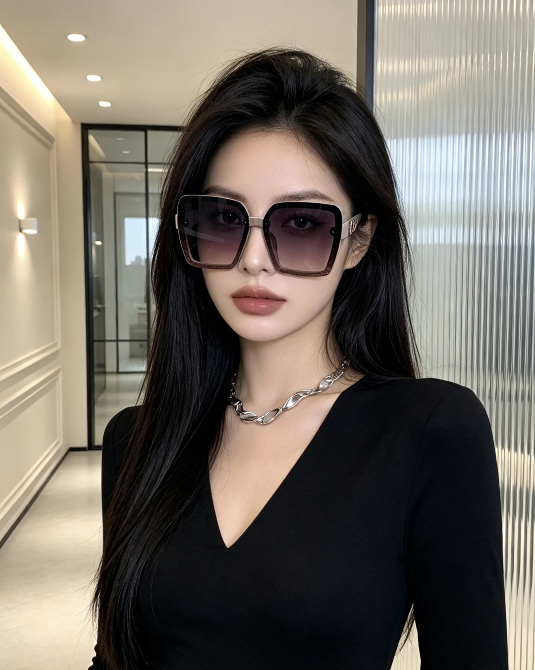 🔺 【DIOR-迪奥】开春新款 潮流爆款 时尚方框偏光太阳镜 高品质 佩戴舒适 网红潮款墨镜 女士高清加
