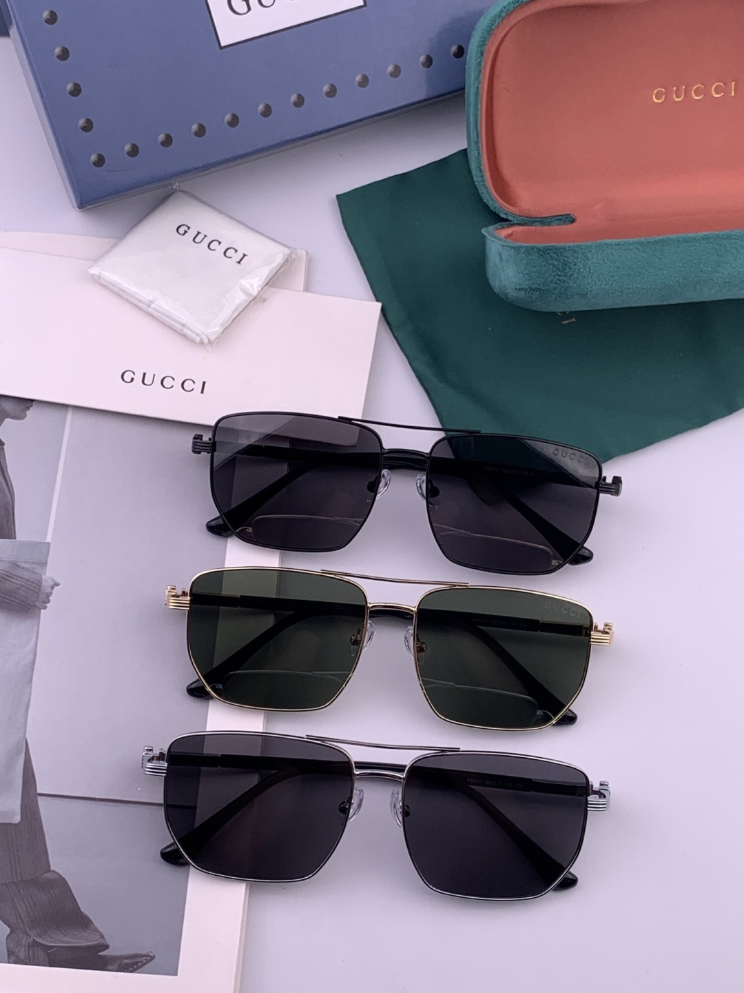 Gucci 🔥  高品质男女款墨镜   👍 进口宝丽来偏光镜片  🔥蛤蟆镜 开车钓鱼都可 🔥百搭显瘦墨镜